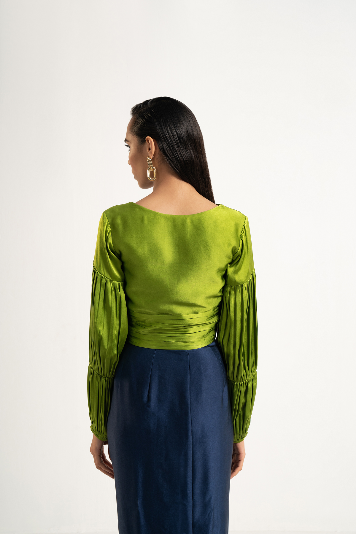 Soie Jade Green Blouse