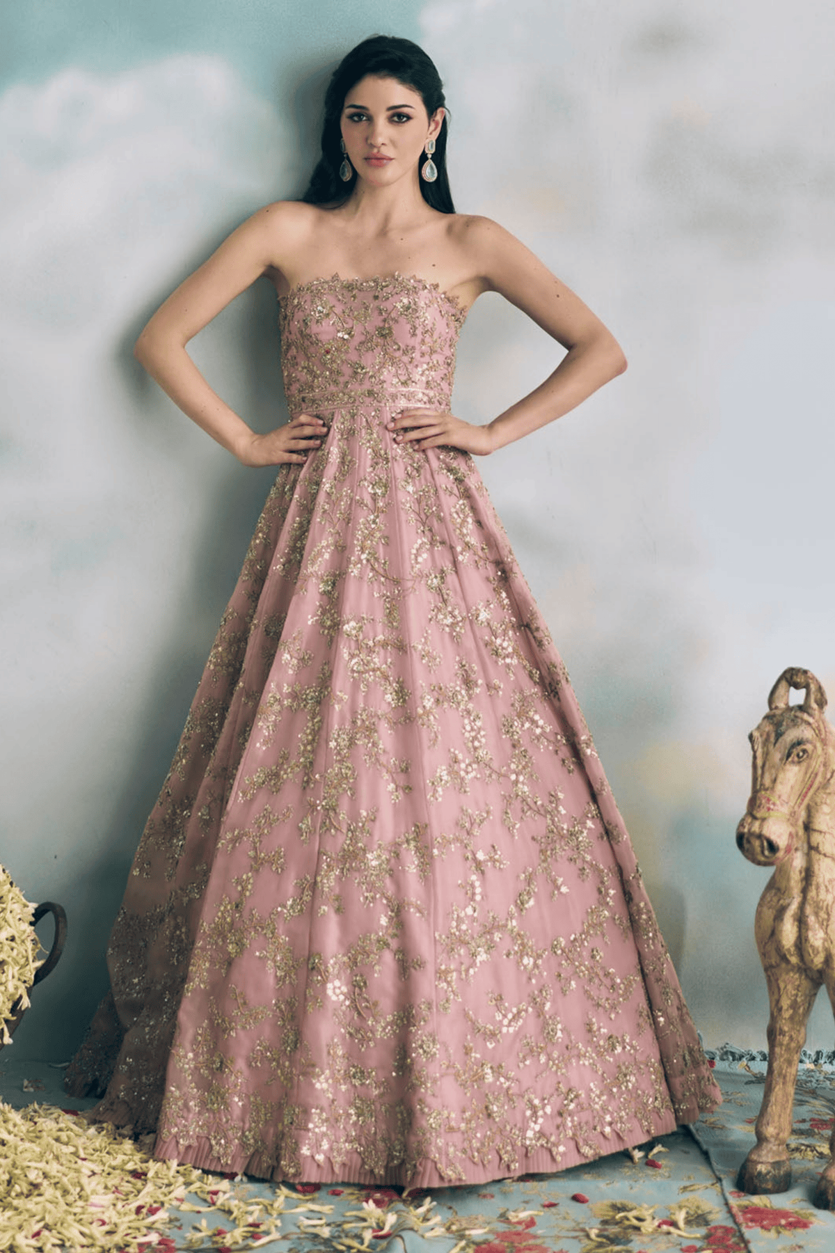 Pink Chamak Gown