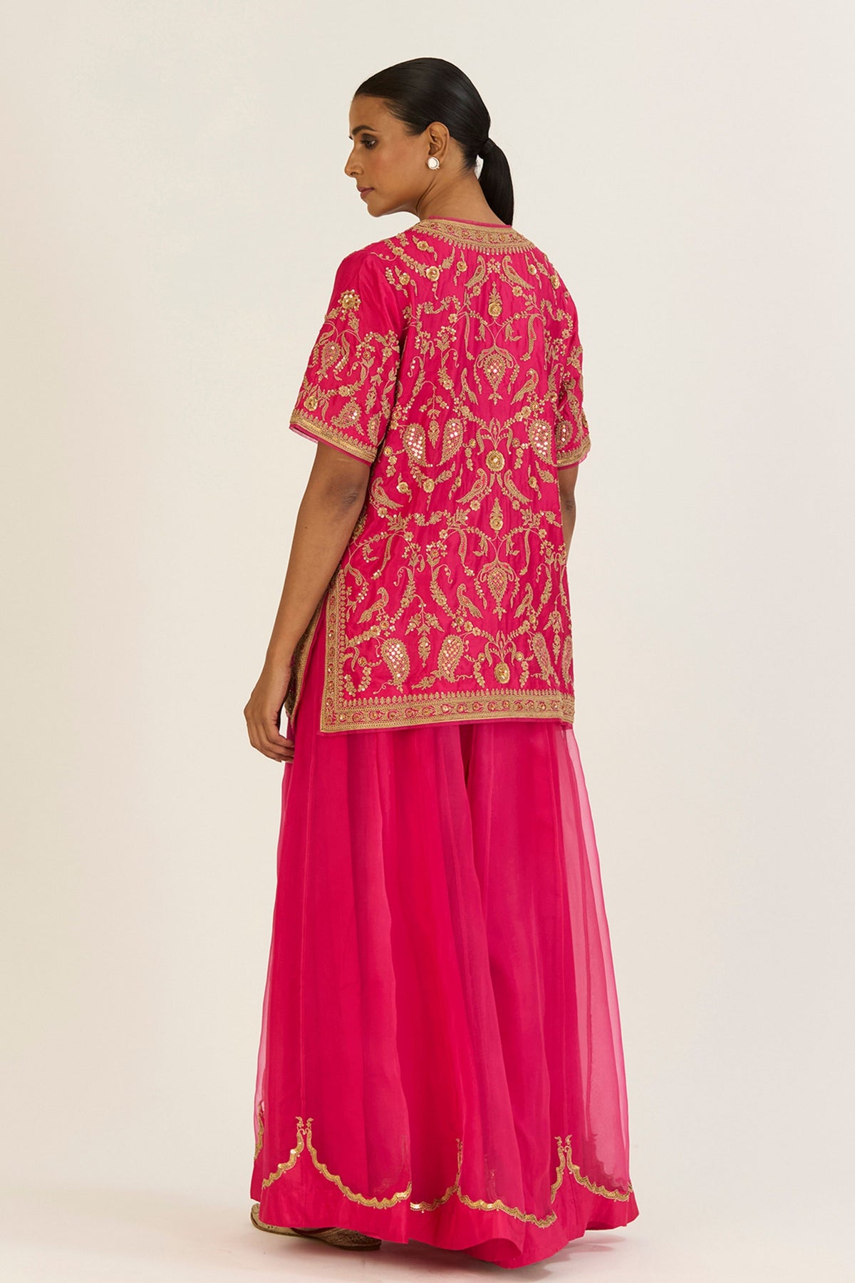 Anvi Fuschia Sharara Set