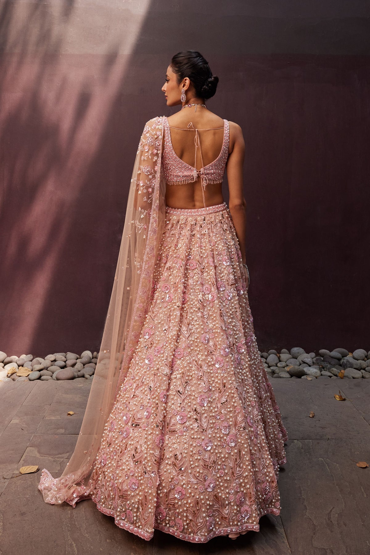 Blush Pink Bridal Lehenga Set