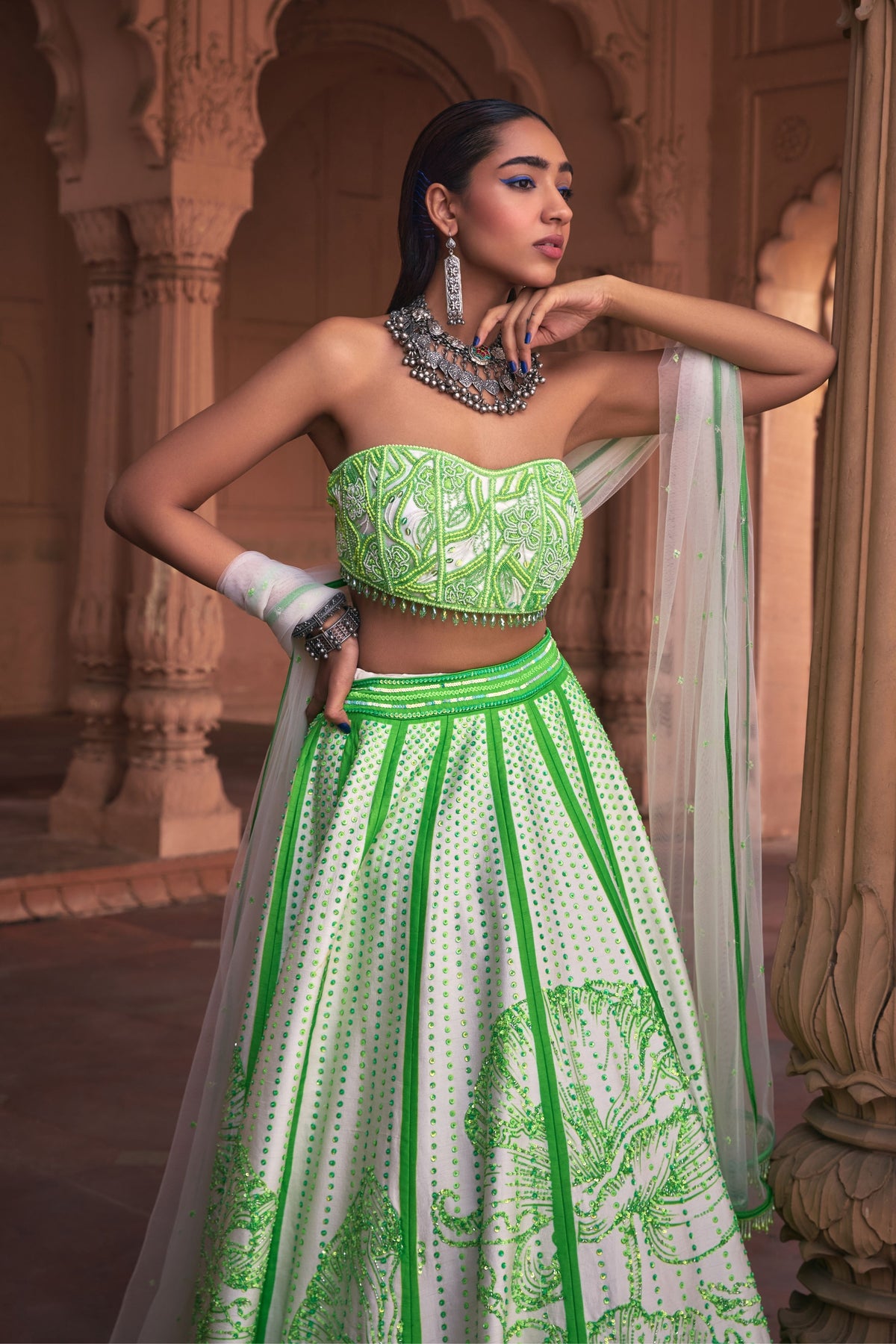 Neon Lehenga Set