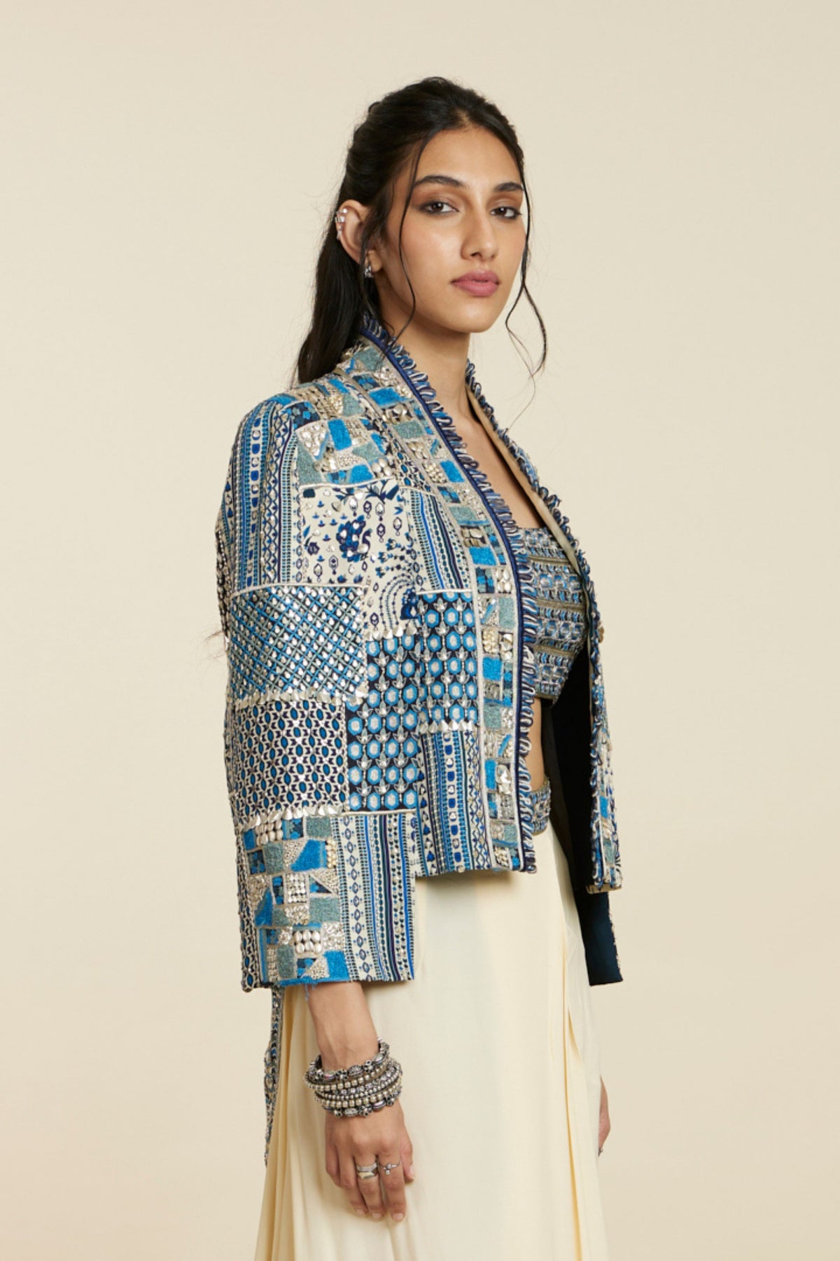 Blue Patchwork Noor Jacket