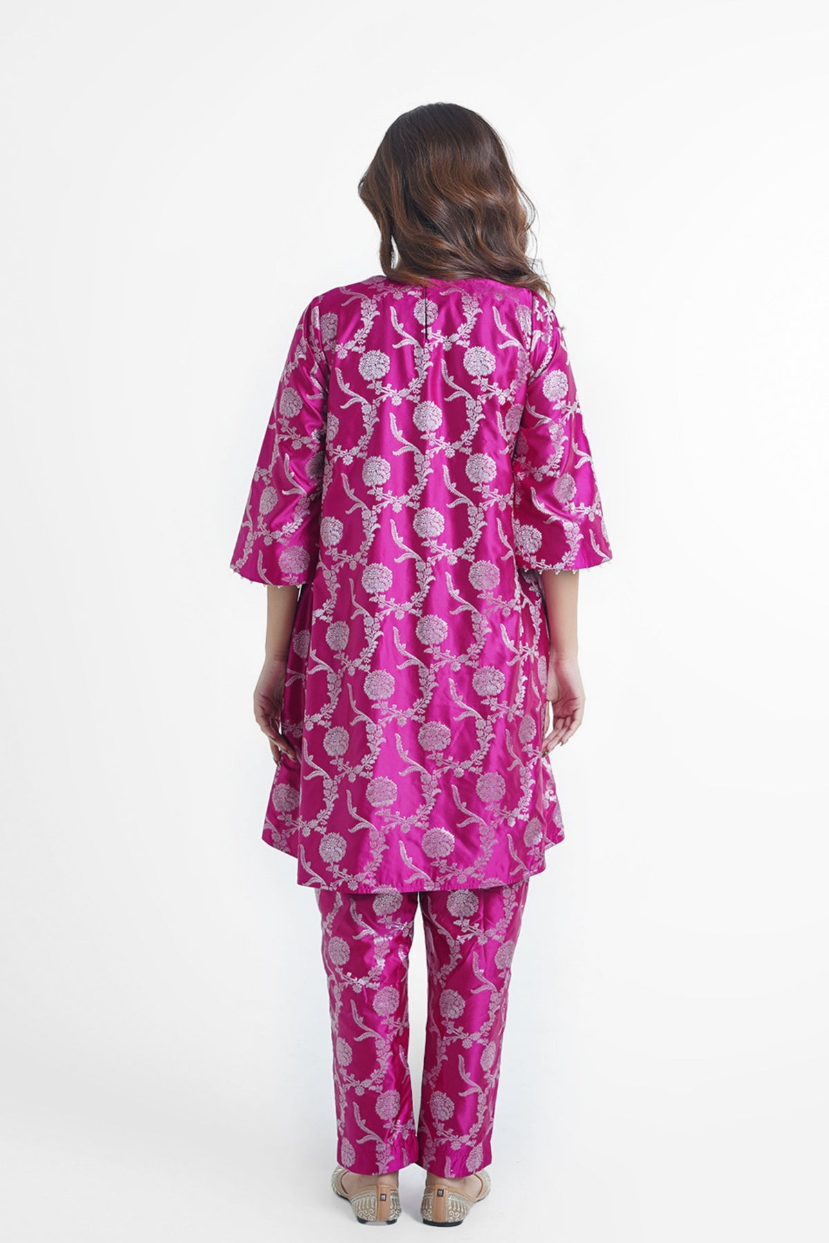 Pink Sunheri Kurta Set