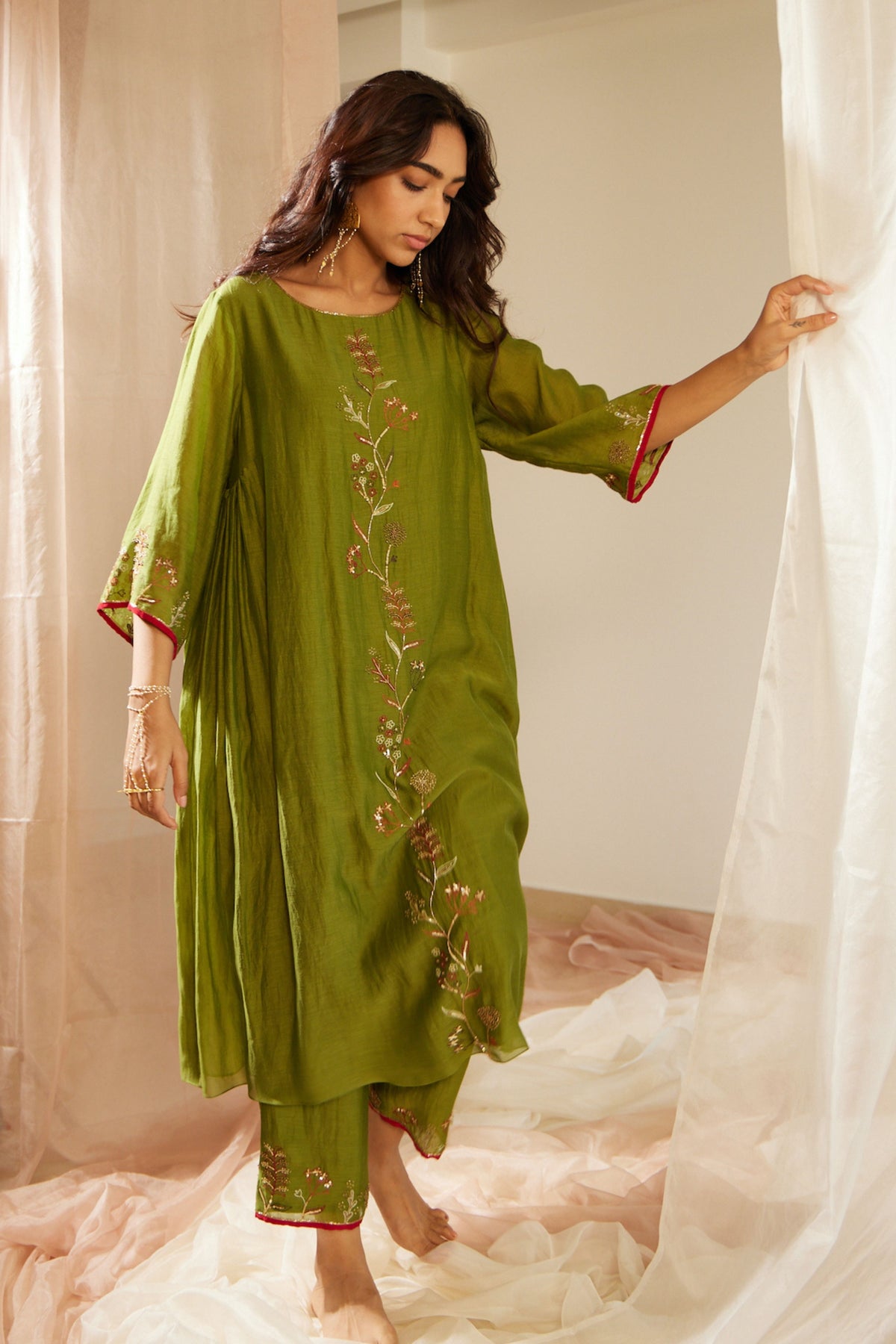 Green Gul Dupatta