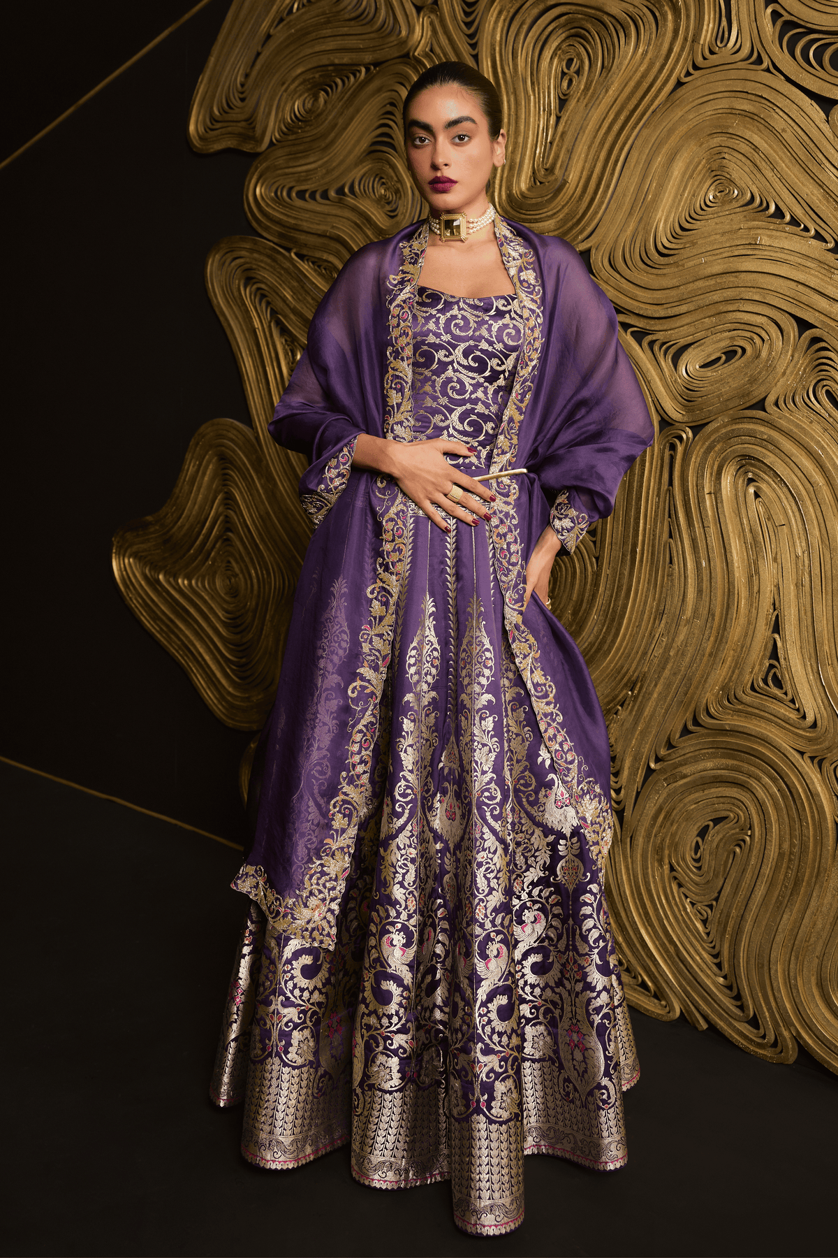 Forever Mine Lehenga in Purple