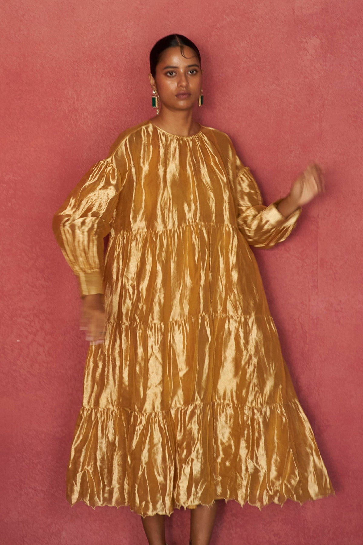 Durru Gold Tissue Dress