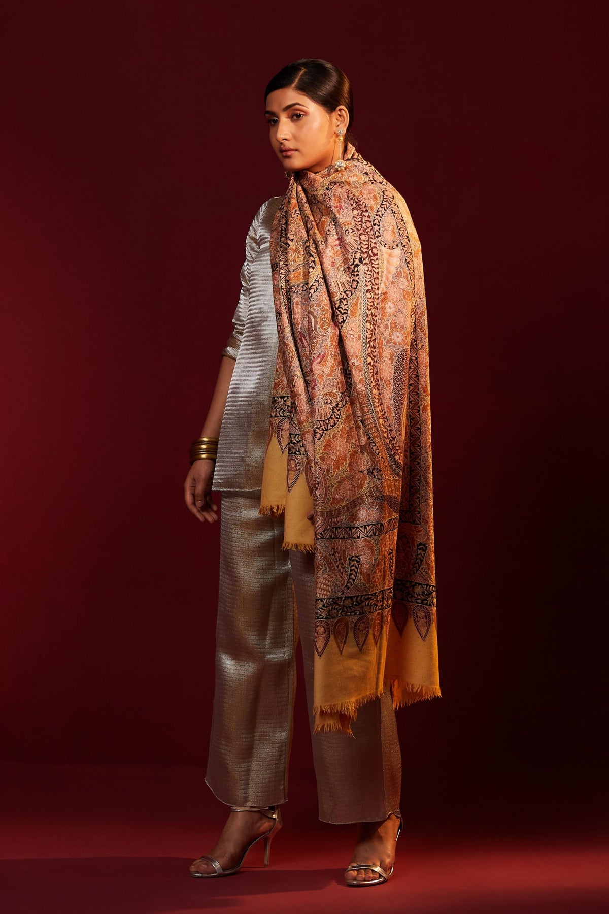 Gulzar Kalamkari Pashmina Shawl