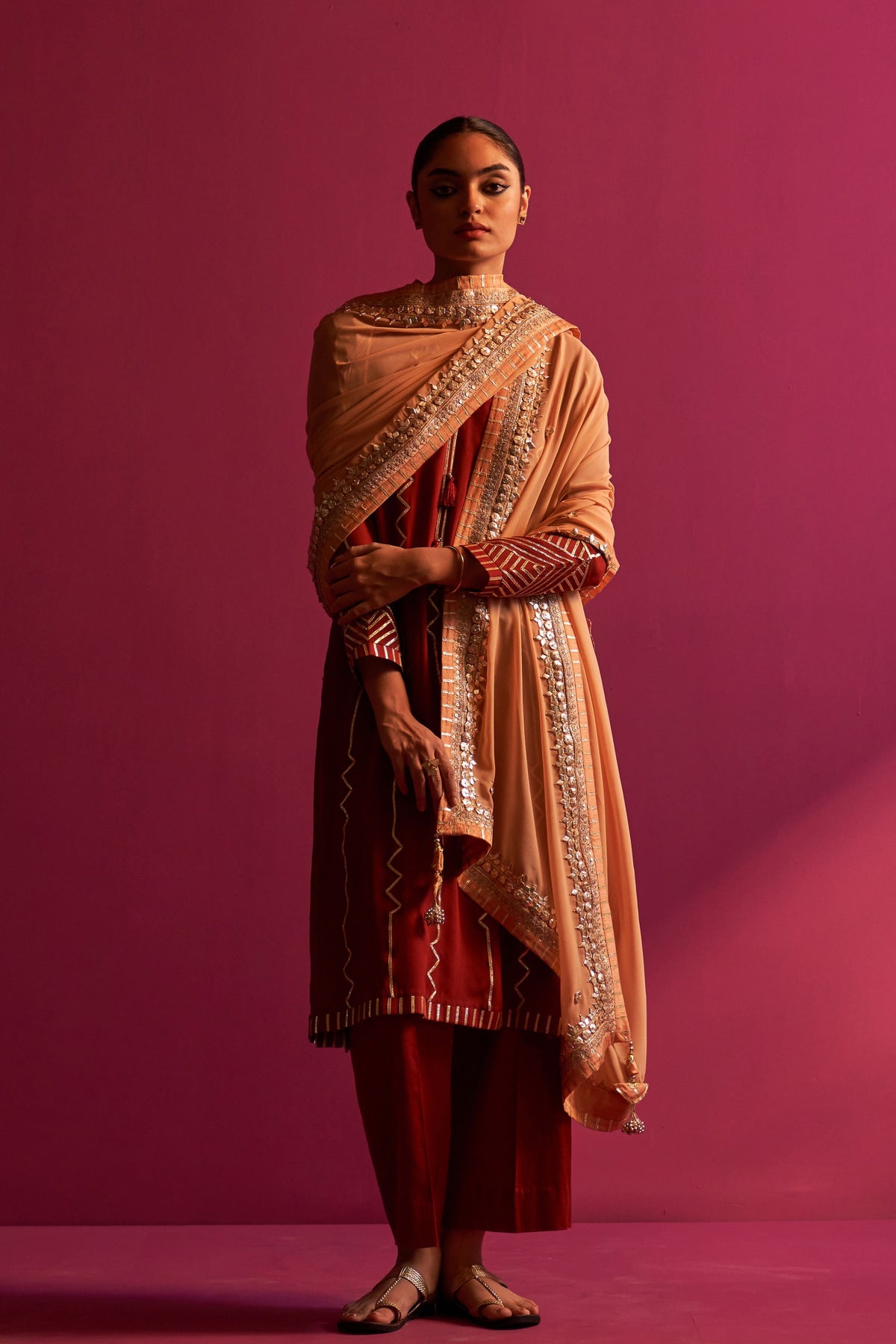 Brown Zaariya Kaurta Set