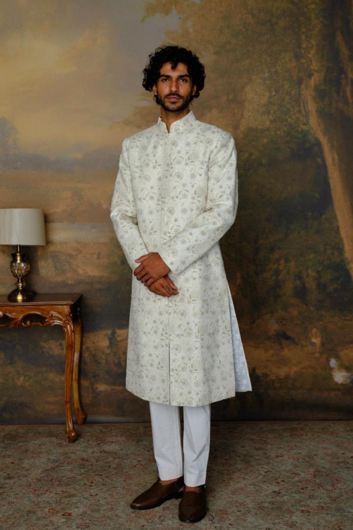 Ivory Sherwani Set