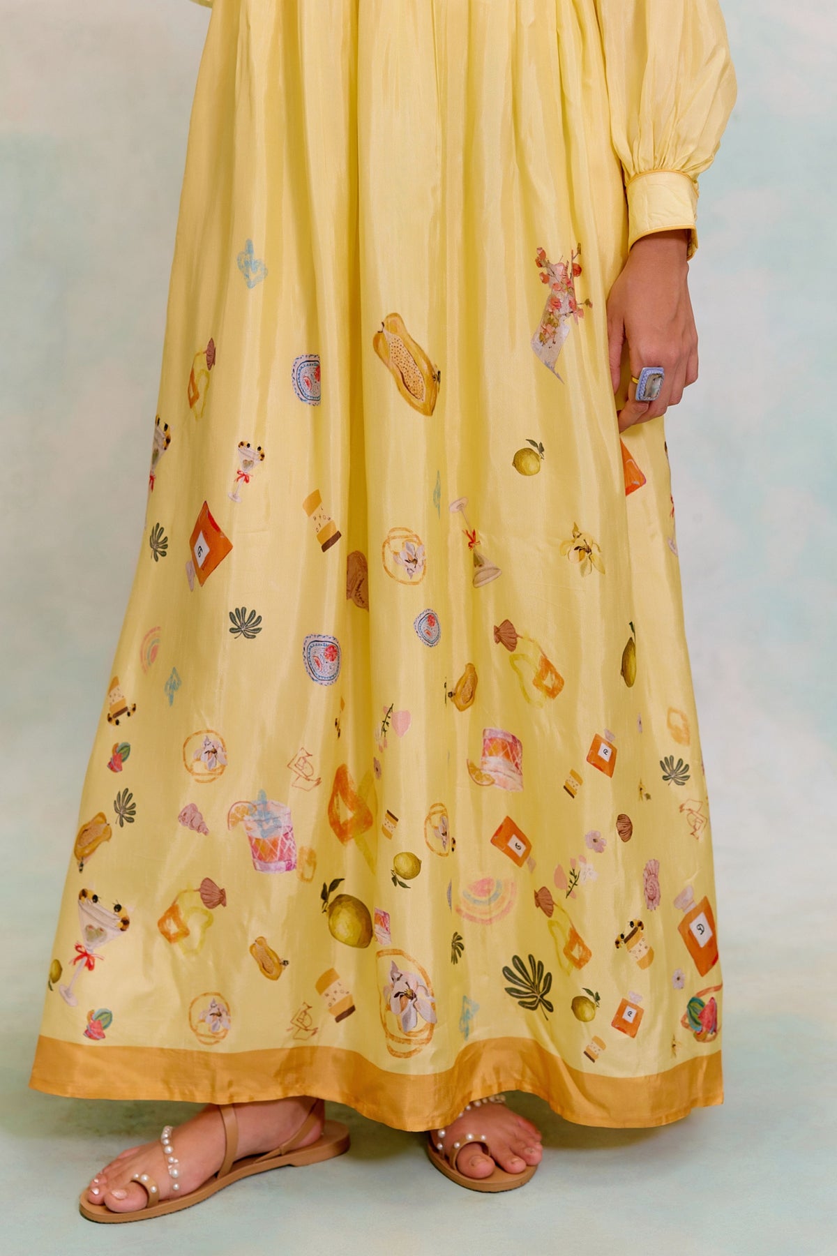 Aurelia Powder Yellow Dress