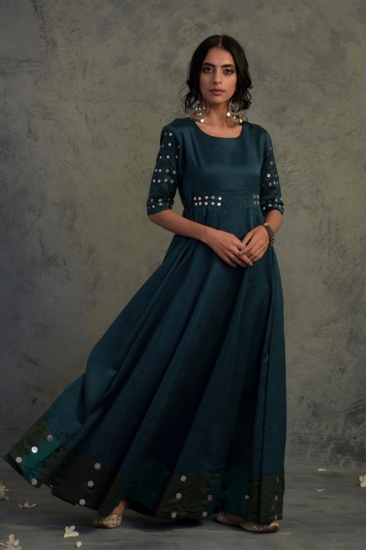 Teal Blue Anarkali Set