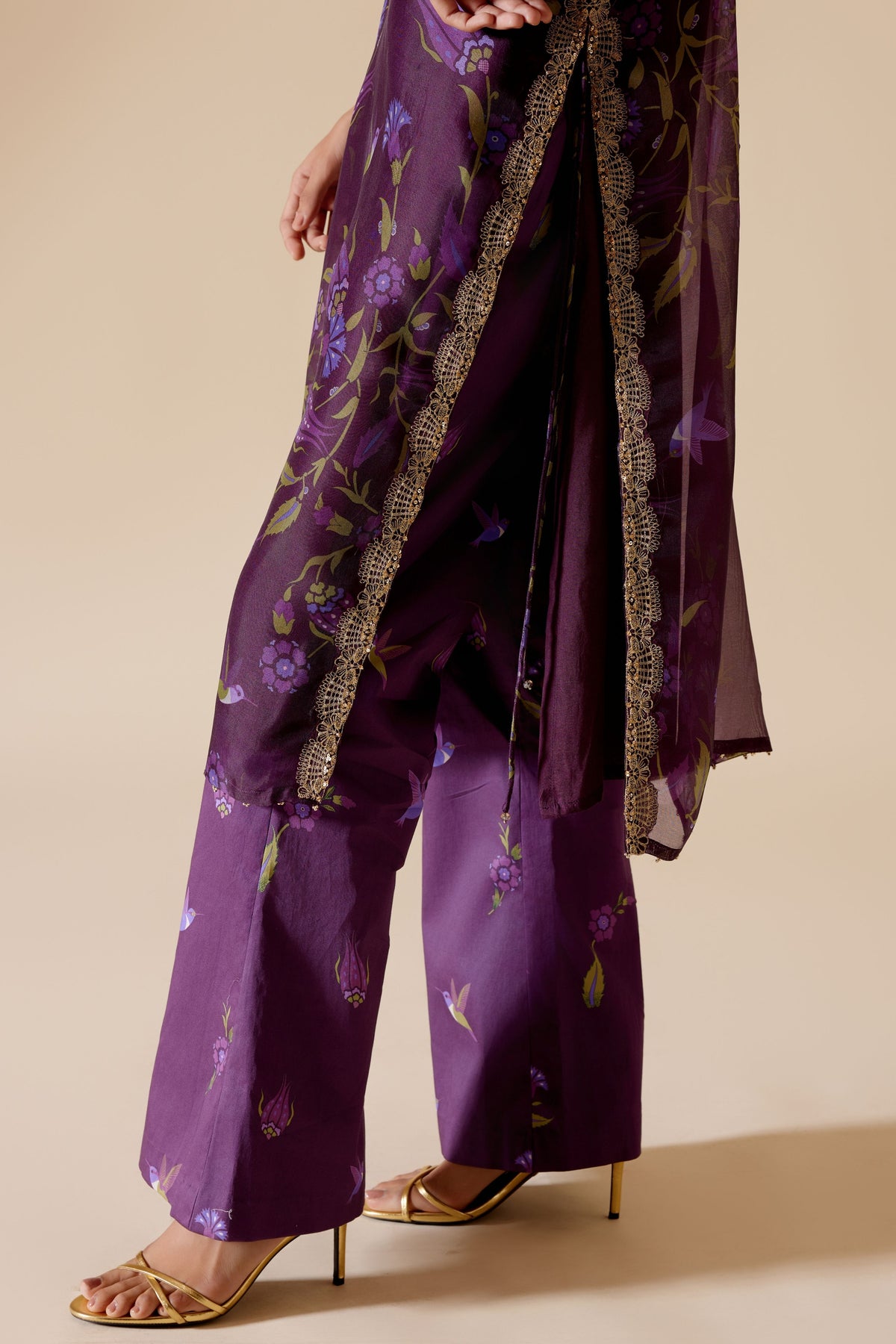 Sitara Purple Print Pants