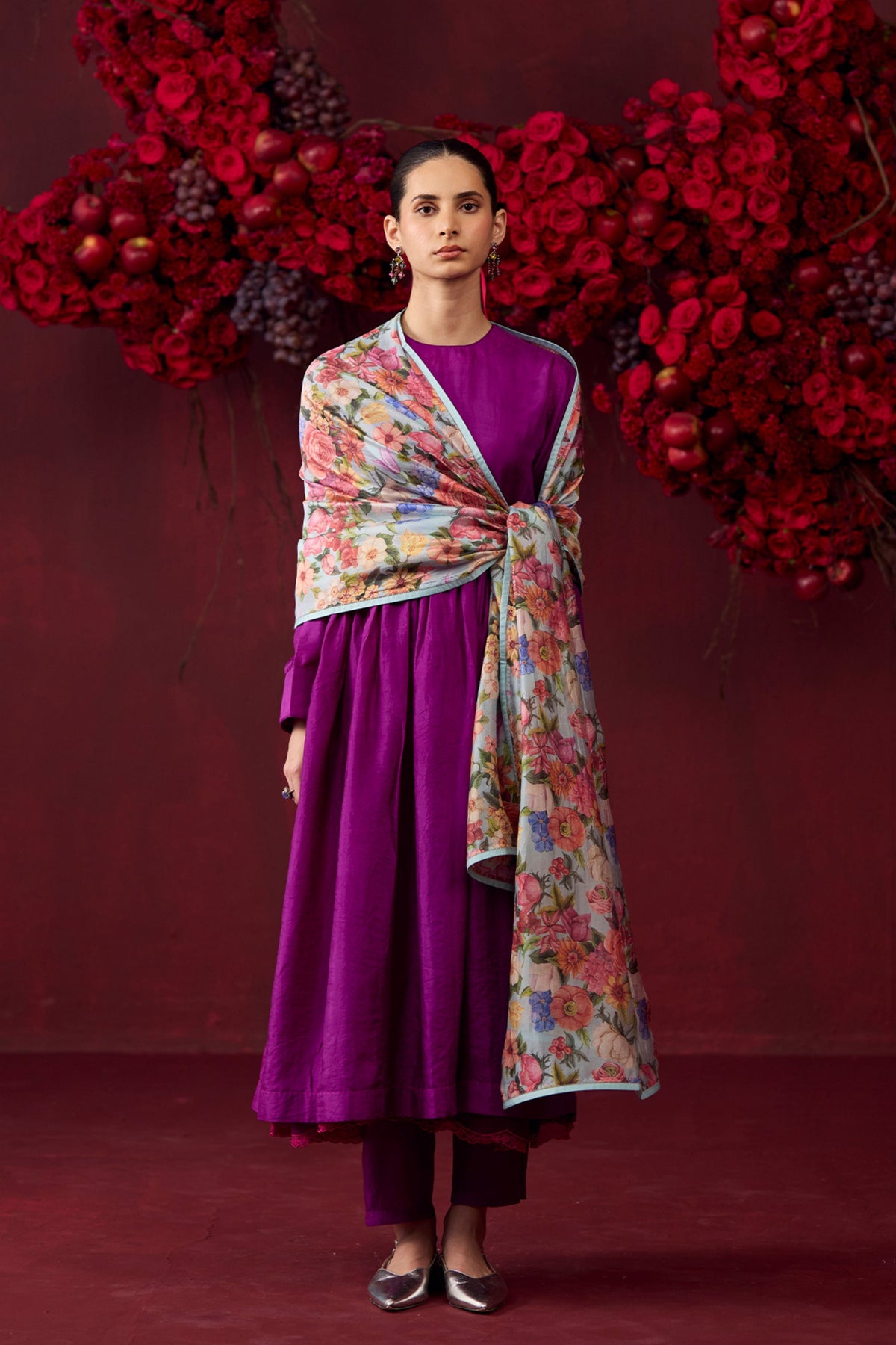 Vibrant Charm Violet Kurta Set