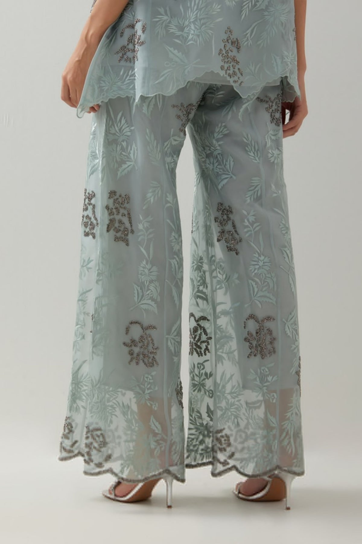 Celadon Organza Co-Ord Set