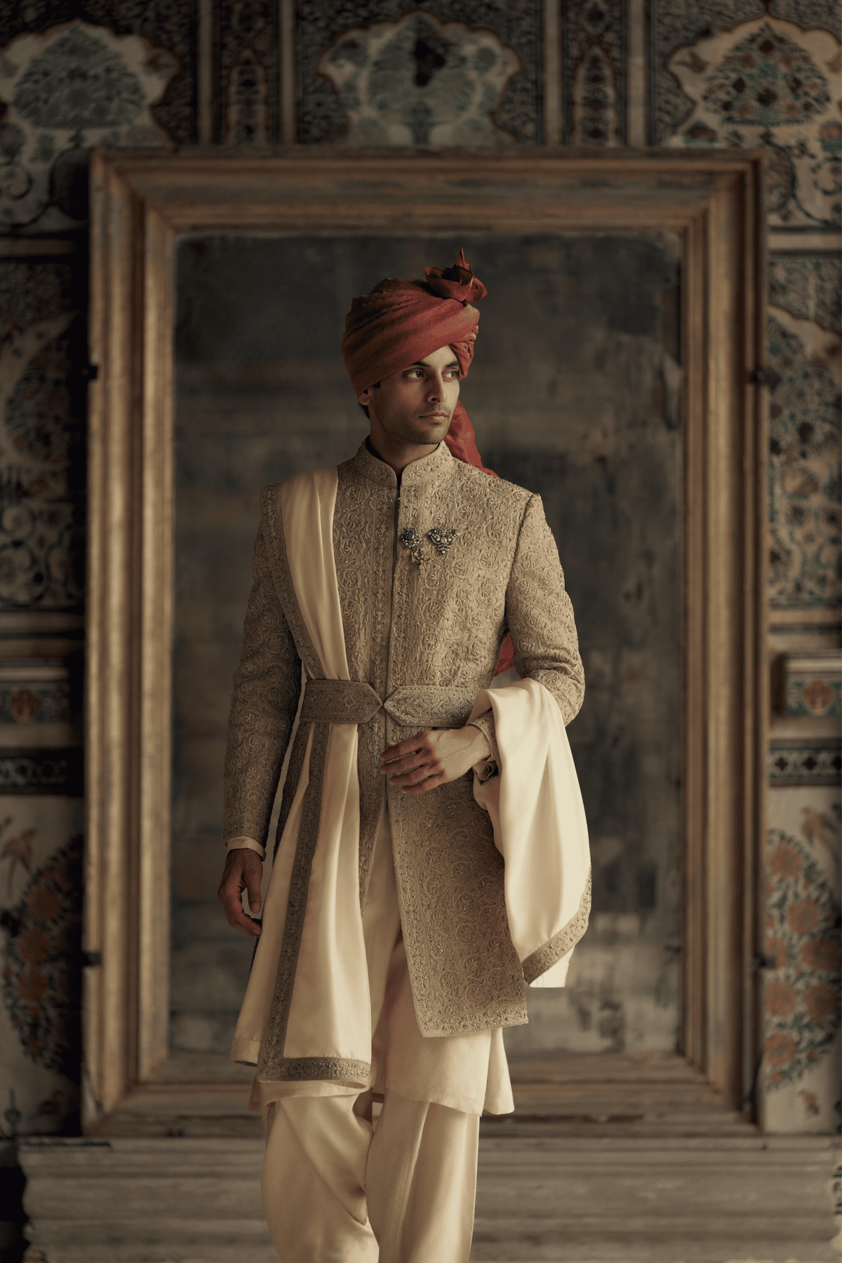 Mocca Sherwani Set