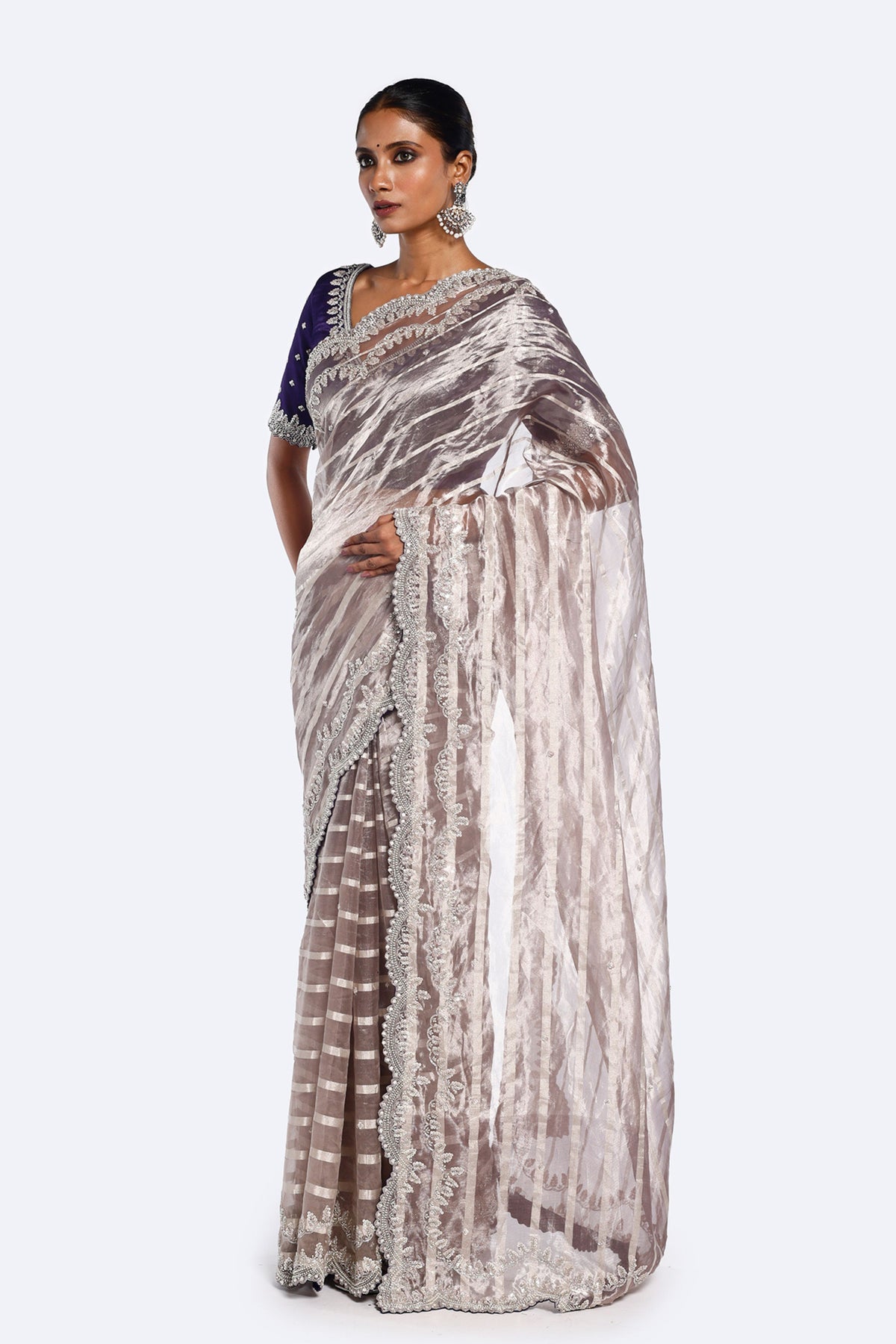 Striped Tissue Saree