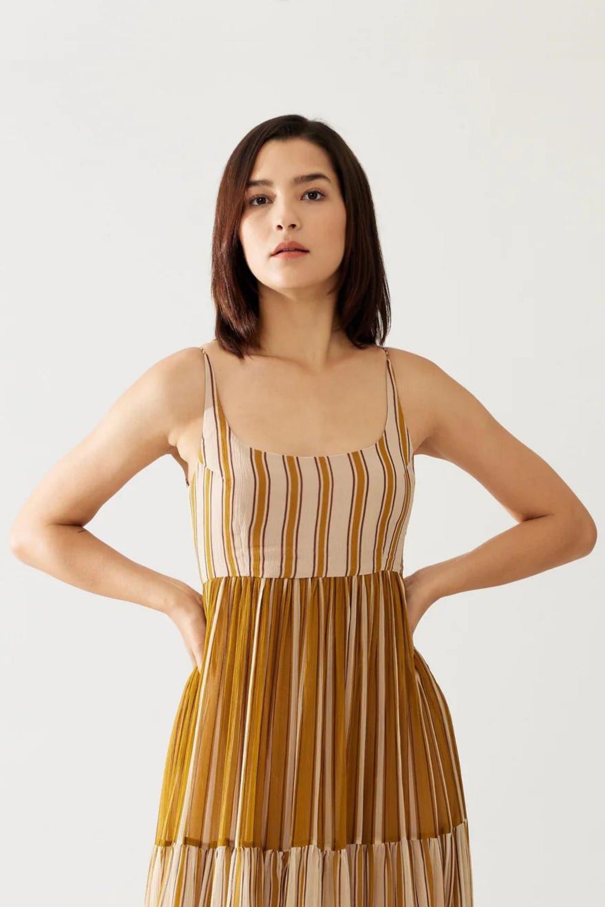 Stripe Dual Tone Dress