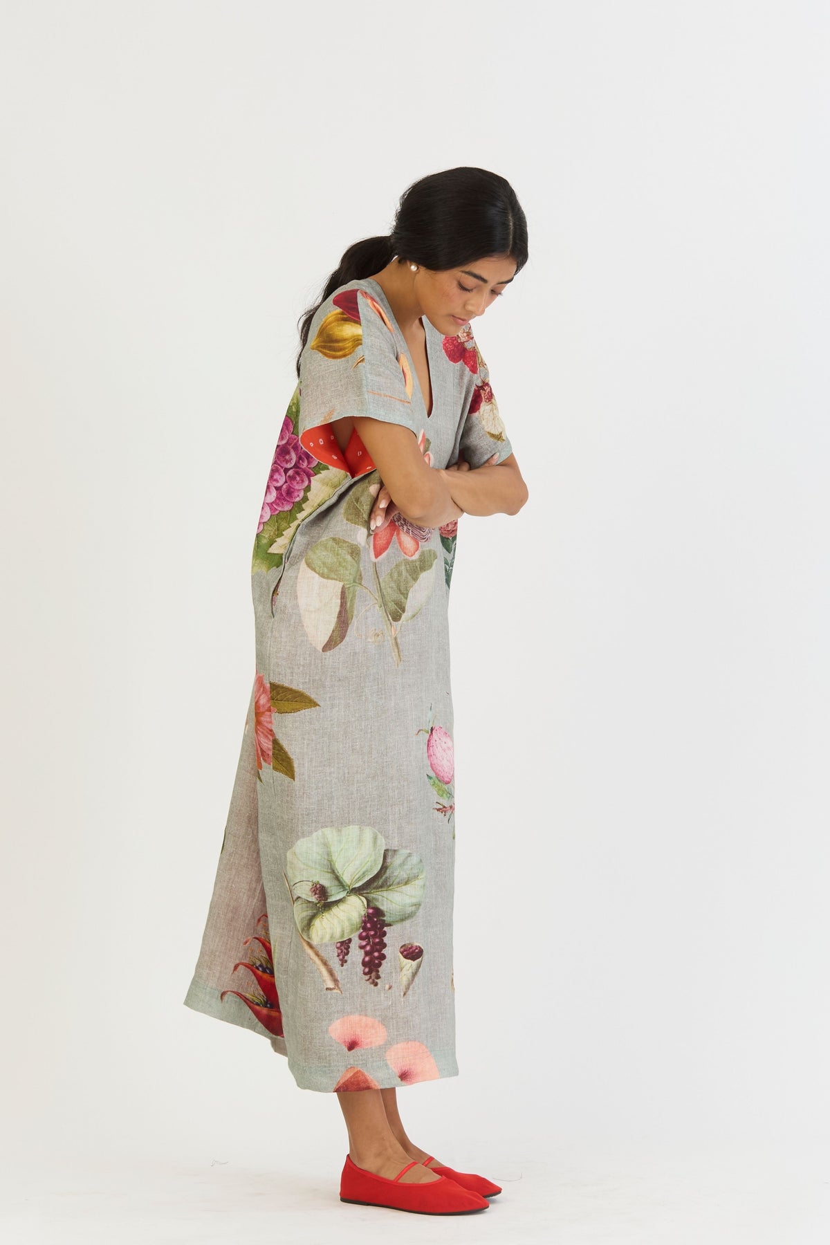 Juniper Linen Kaftan Dress