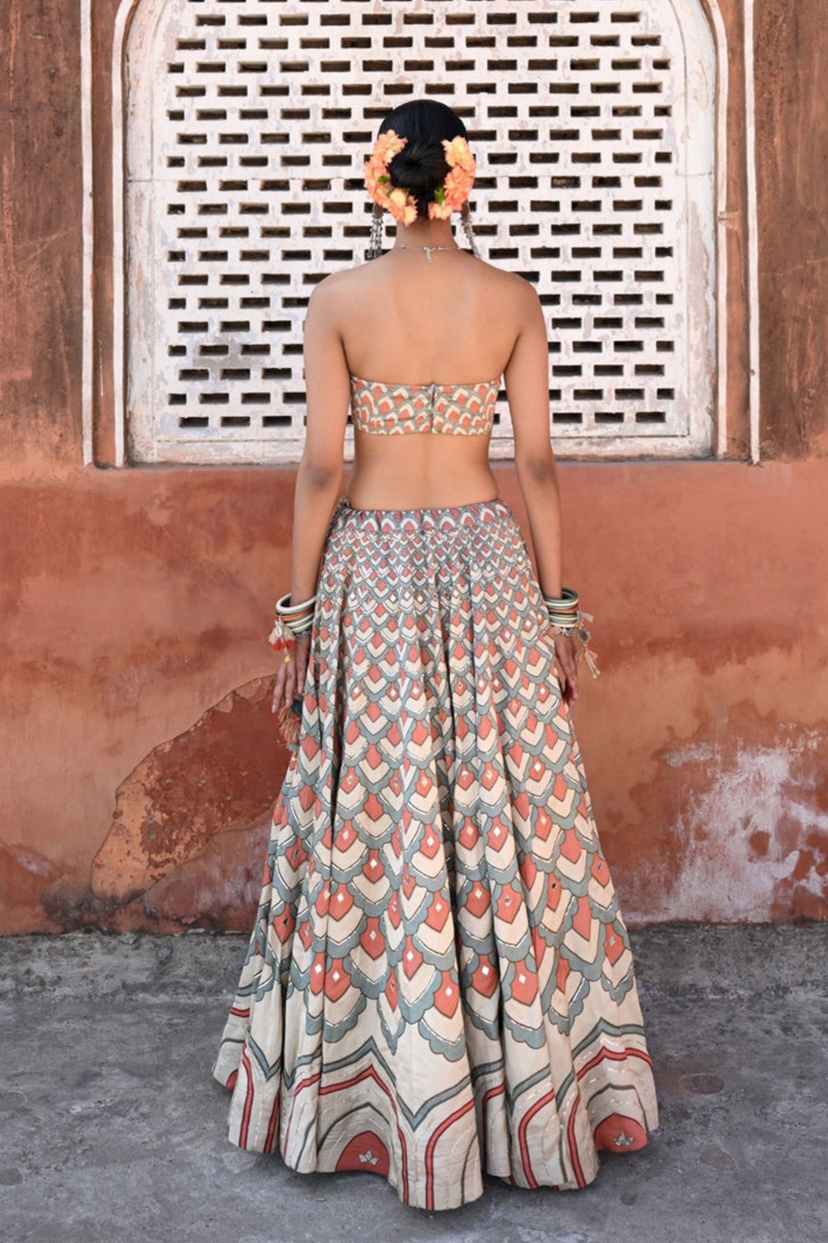 Raas Sleeveless Lehenga Set