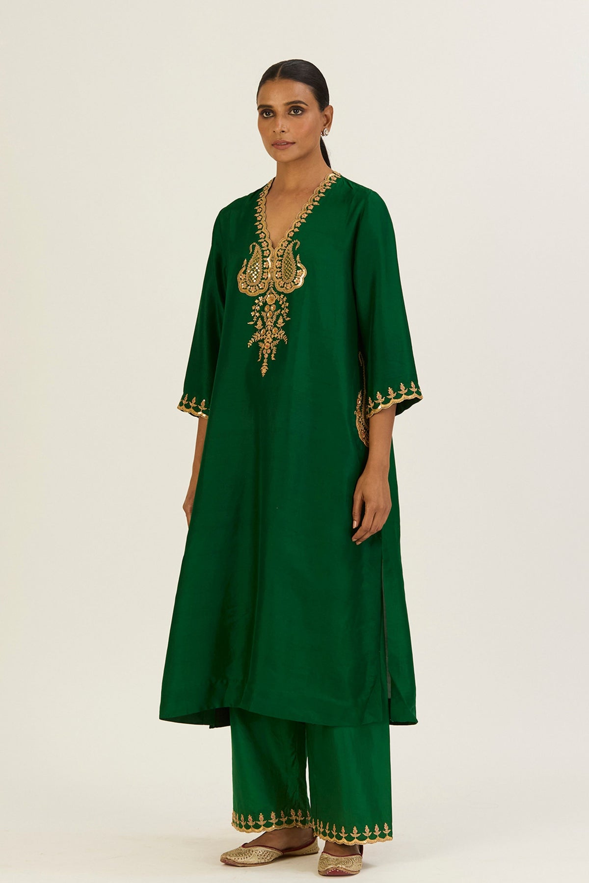 Rysa Green Kurta &amp; Pants