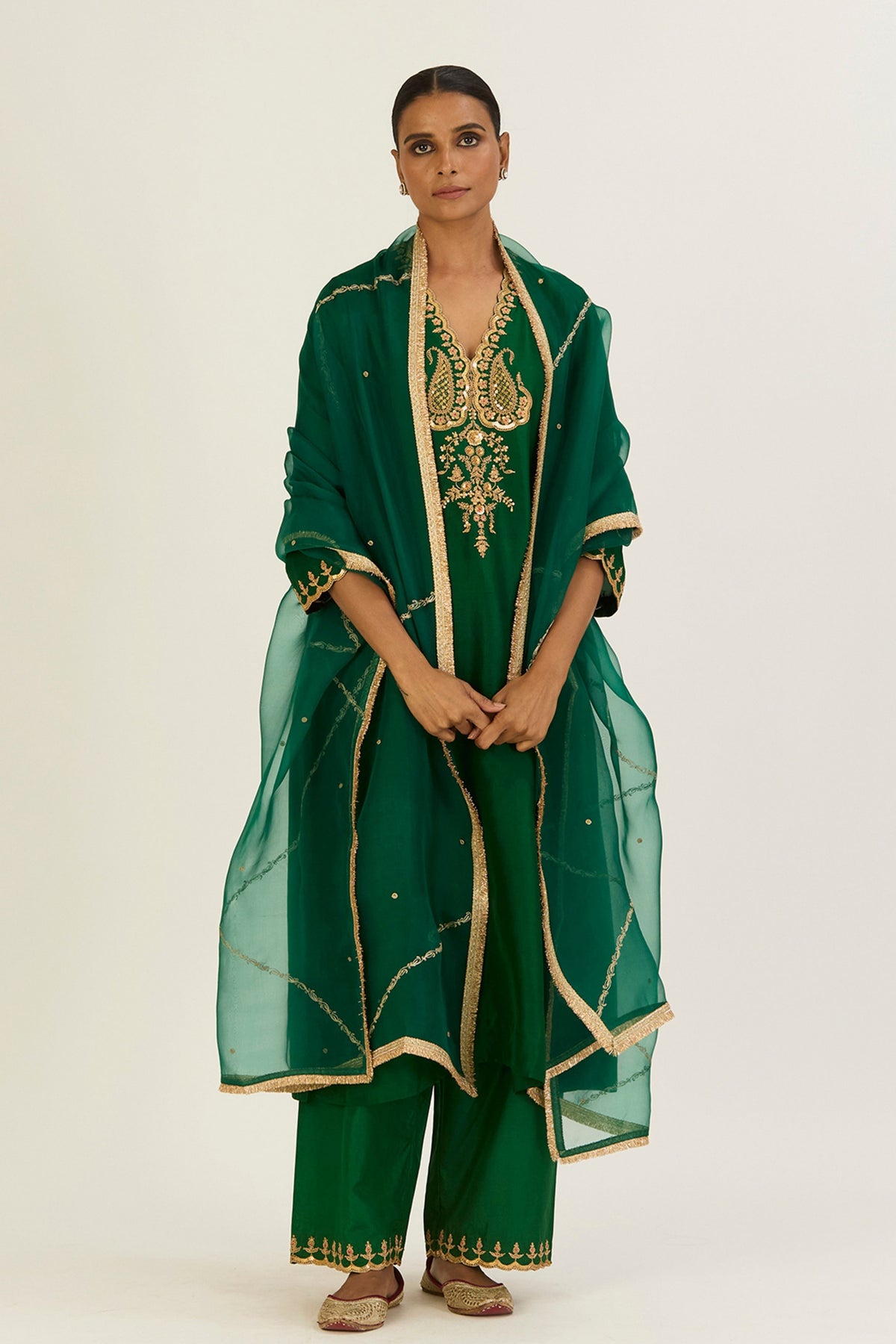 Rysa Green Kurta &amp; Pants