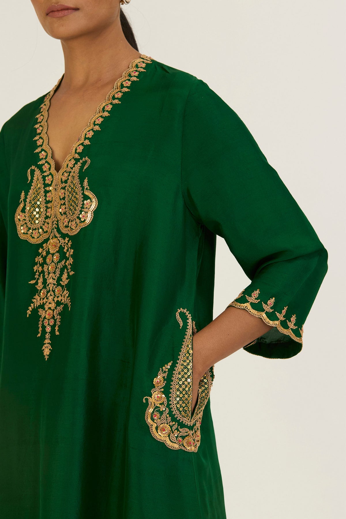 Rysa Green Kurta &amp; Pants