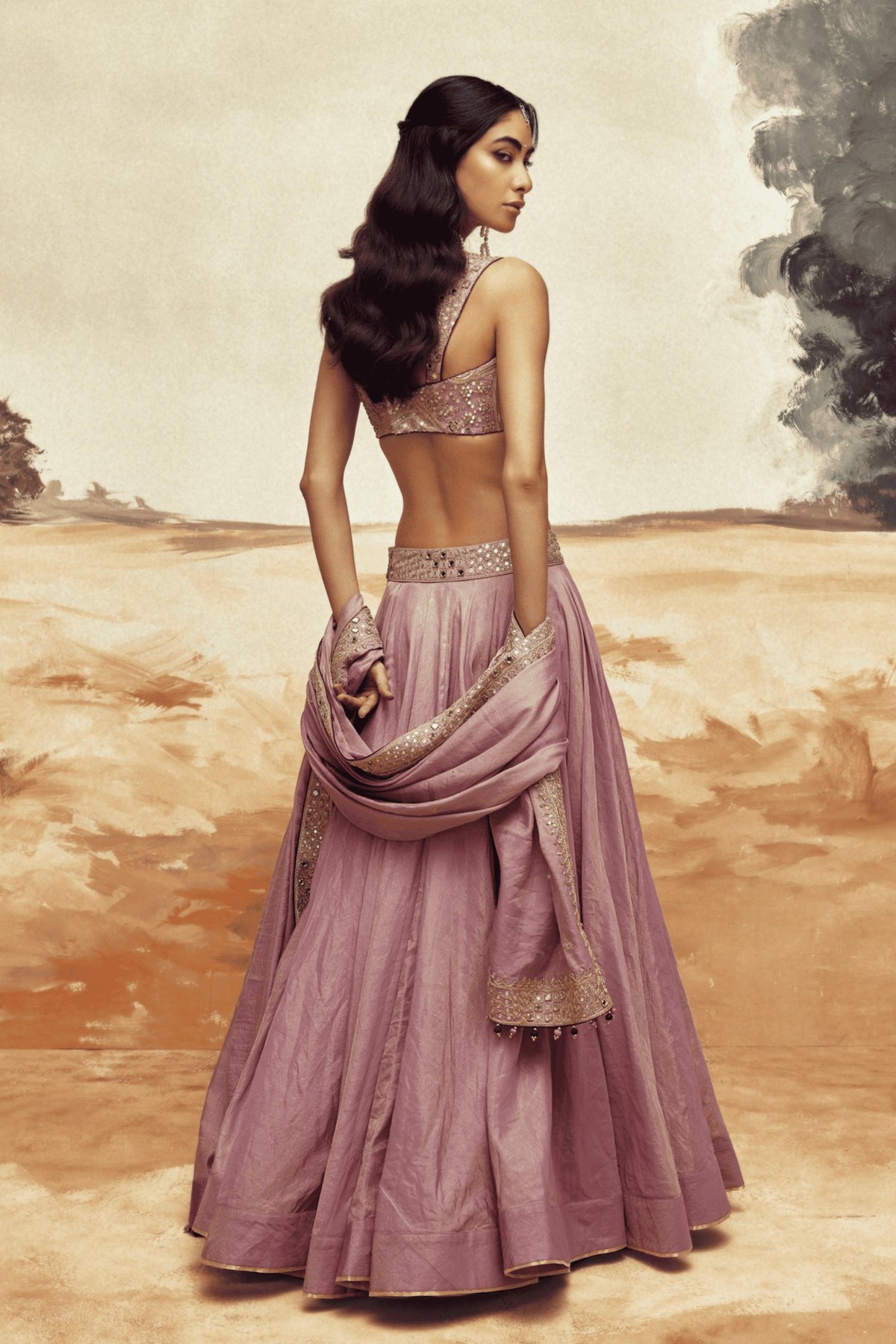 Lilac Johari Lehenga Set