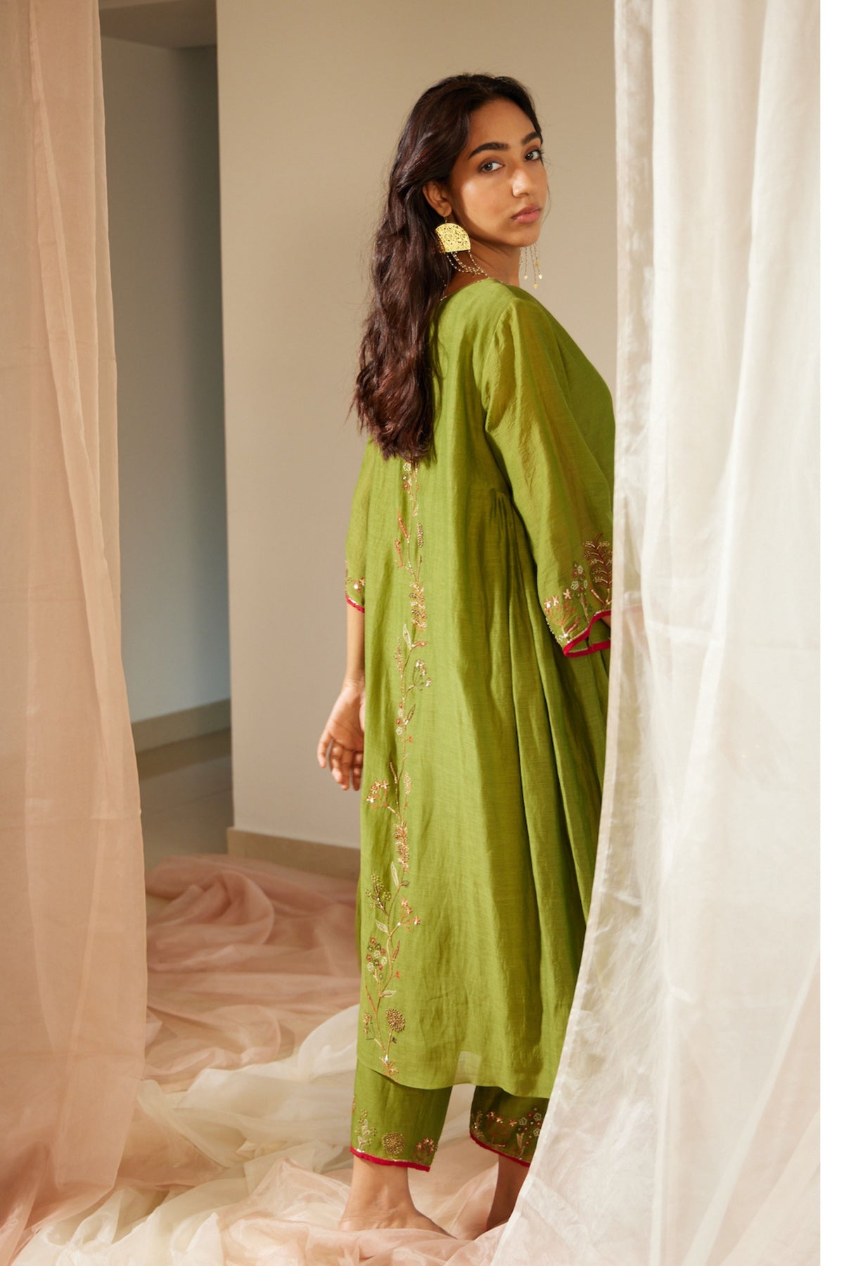 Green Gul Dupatta