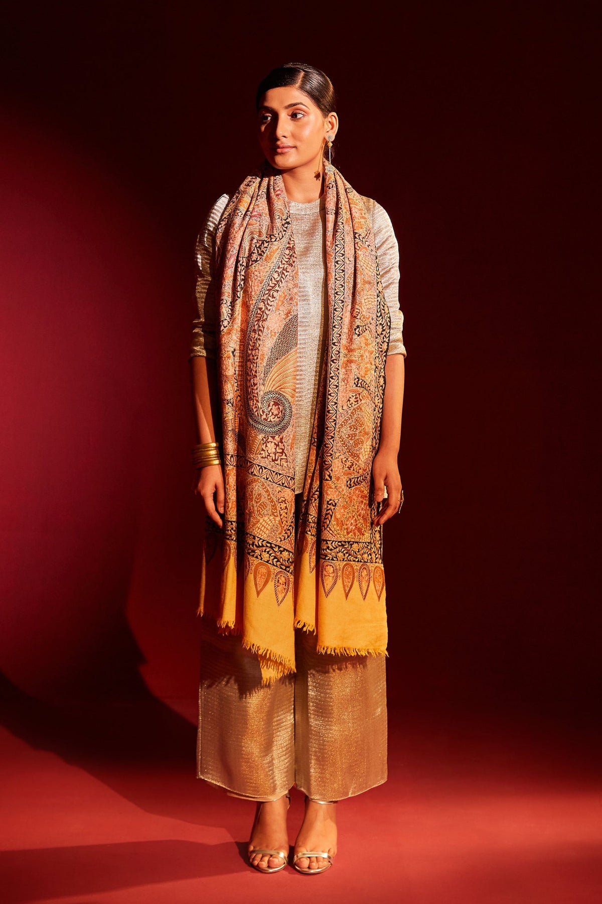 Gulzar Kalamkari Pashmina Shawl