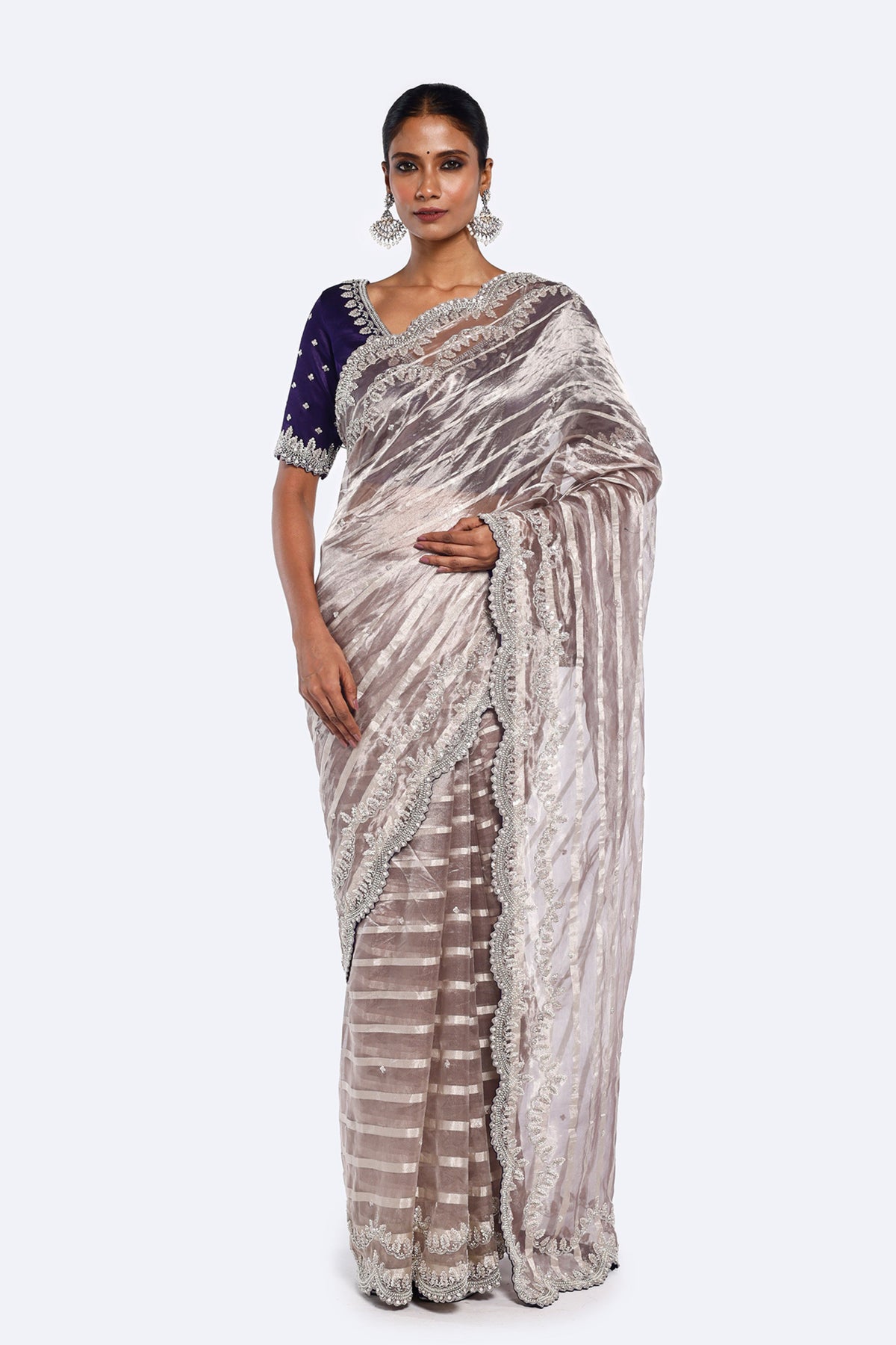 Striped Tissue Saree