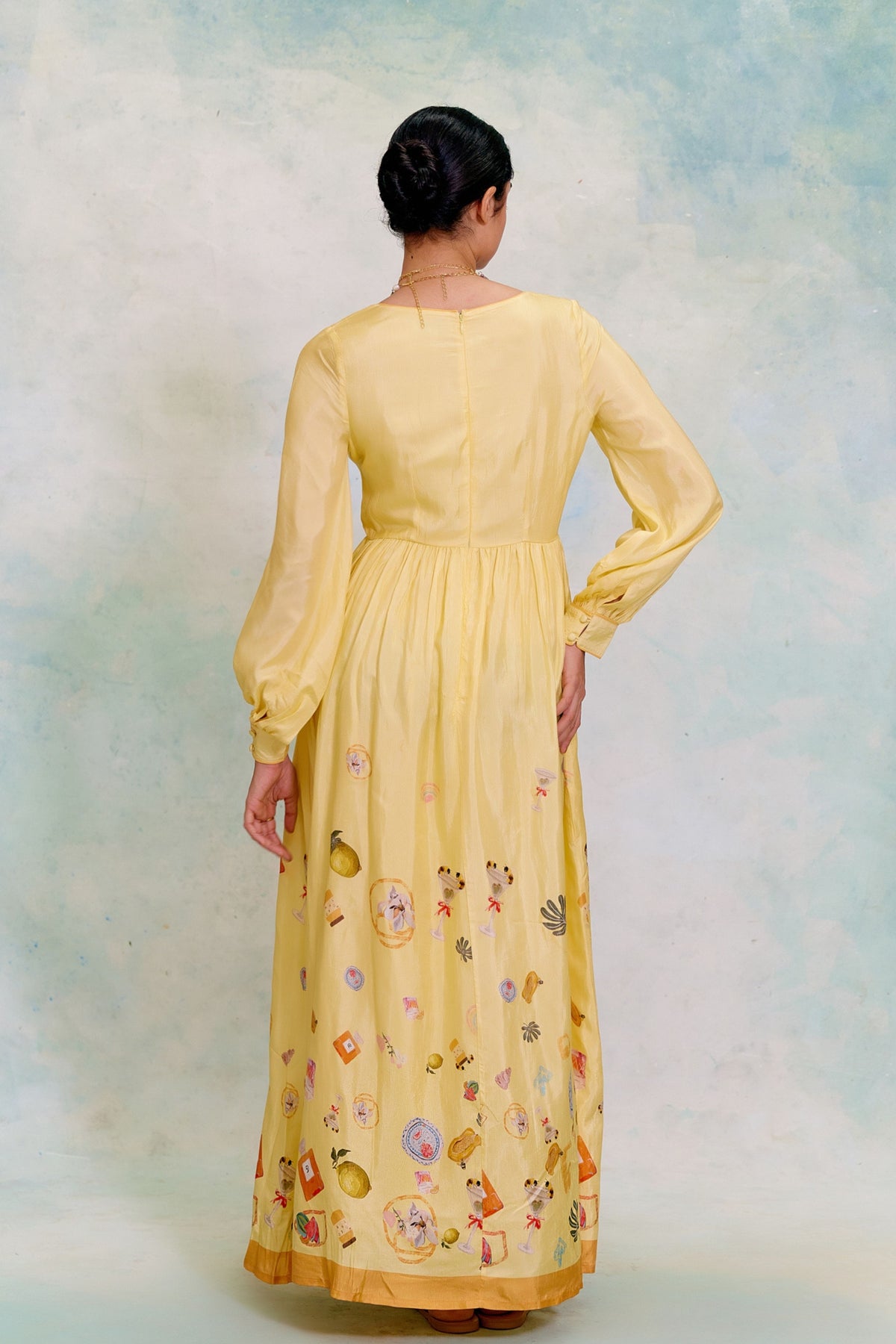 Aurelia Powder Yellow Dress