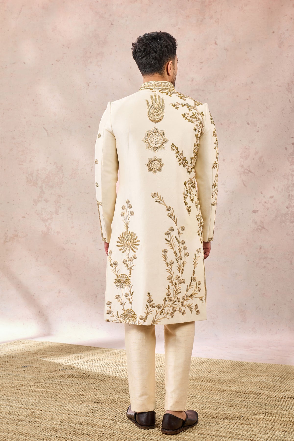 Ivory Bagh E Bahar Sherwani Set