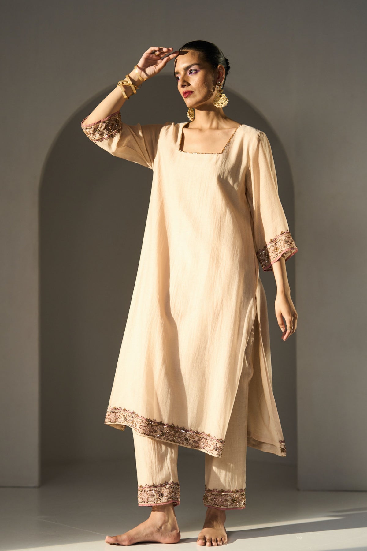 Cream Pavit Kurta