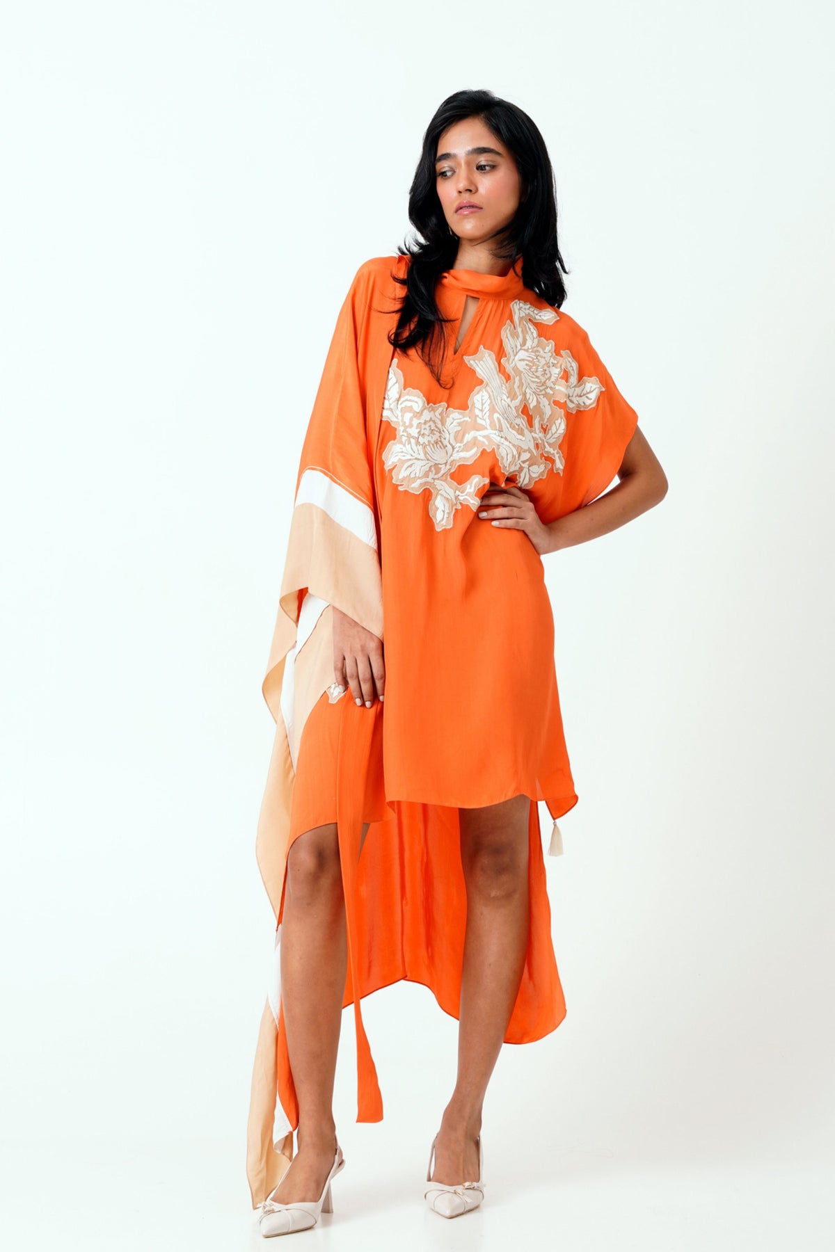 Sunset Orange Nante Kaftan