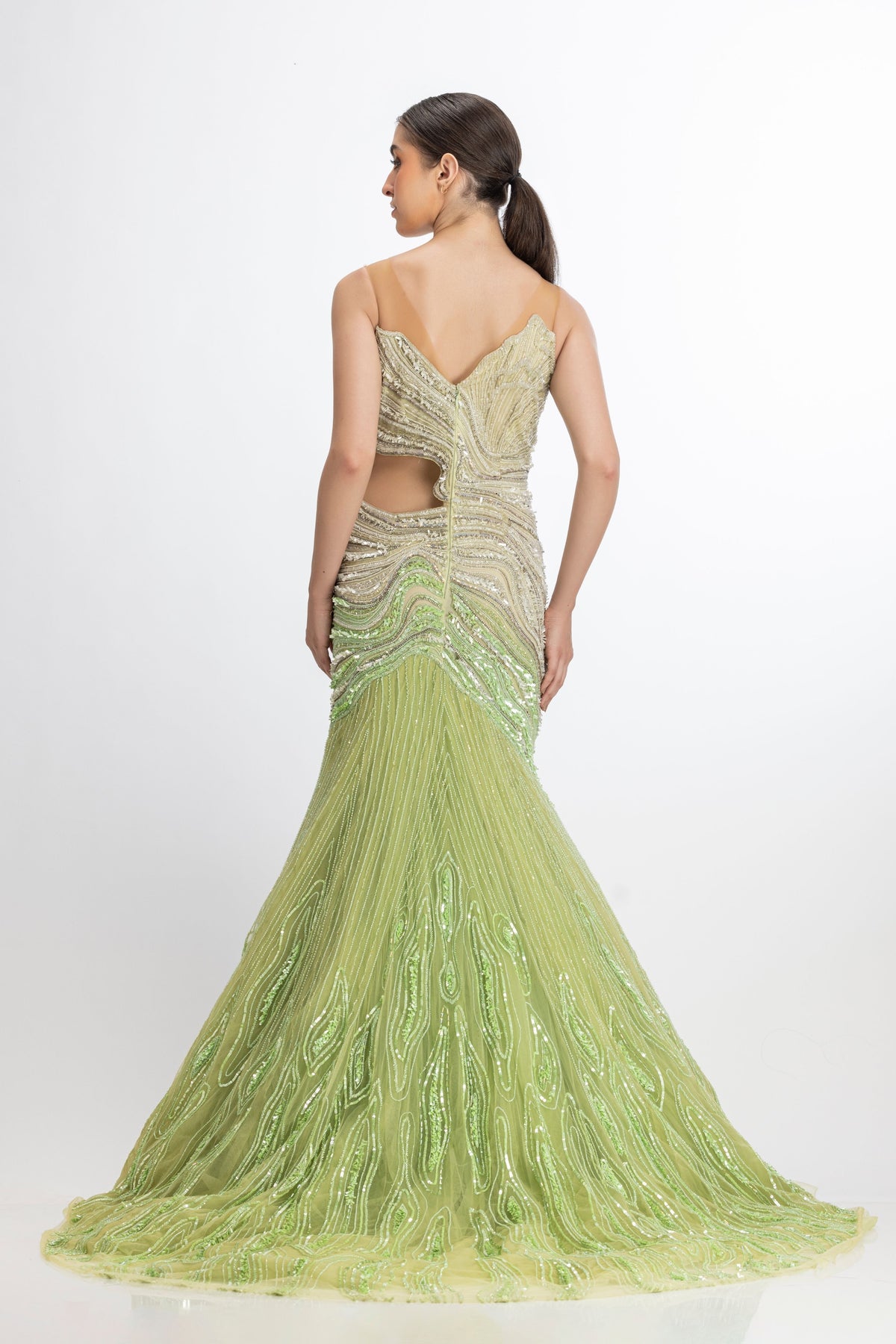 Green Ombre Mermaid Gown