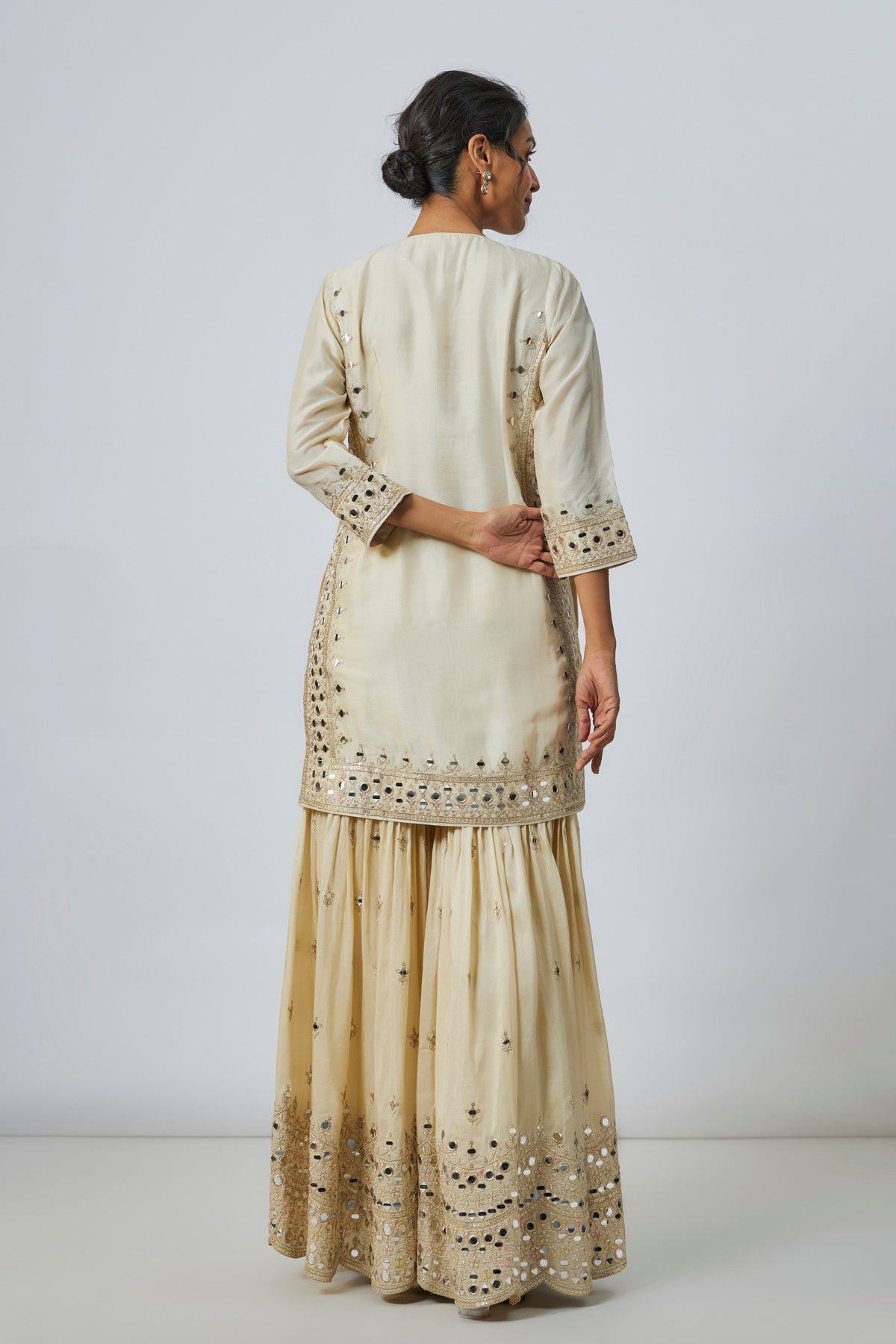 Ivory Pariza Sharara Set