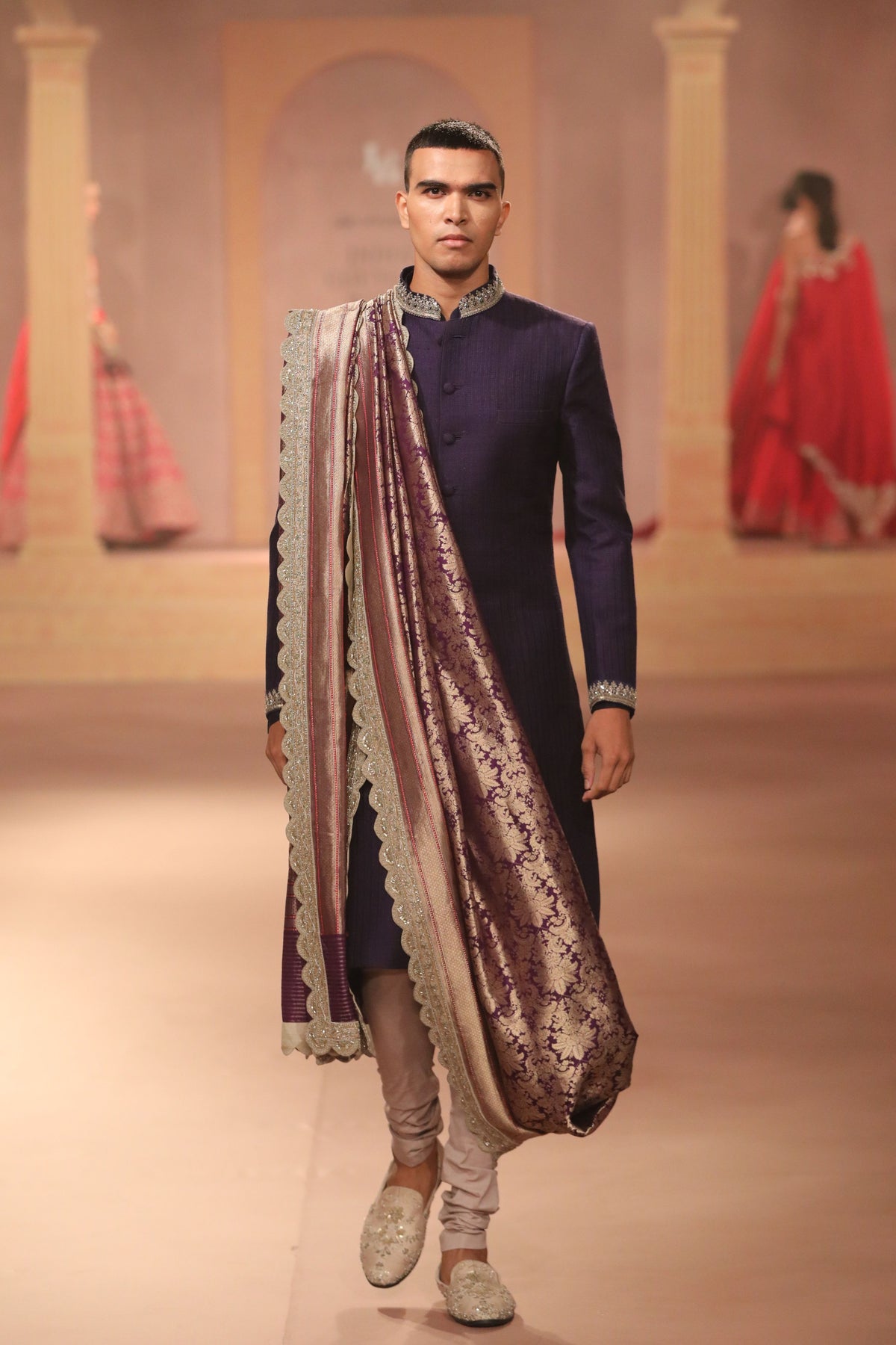 Purple Sherwani Set