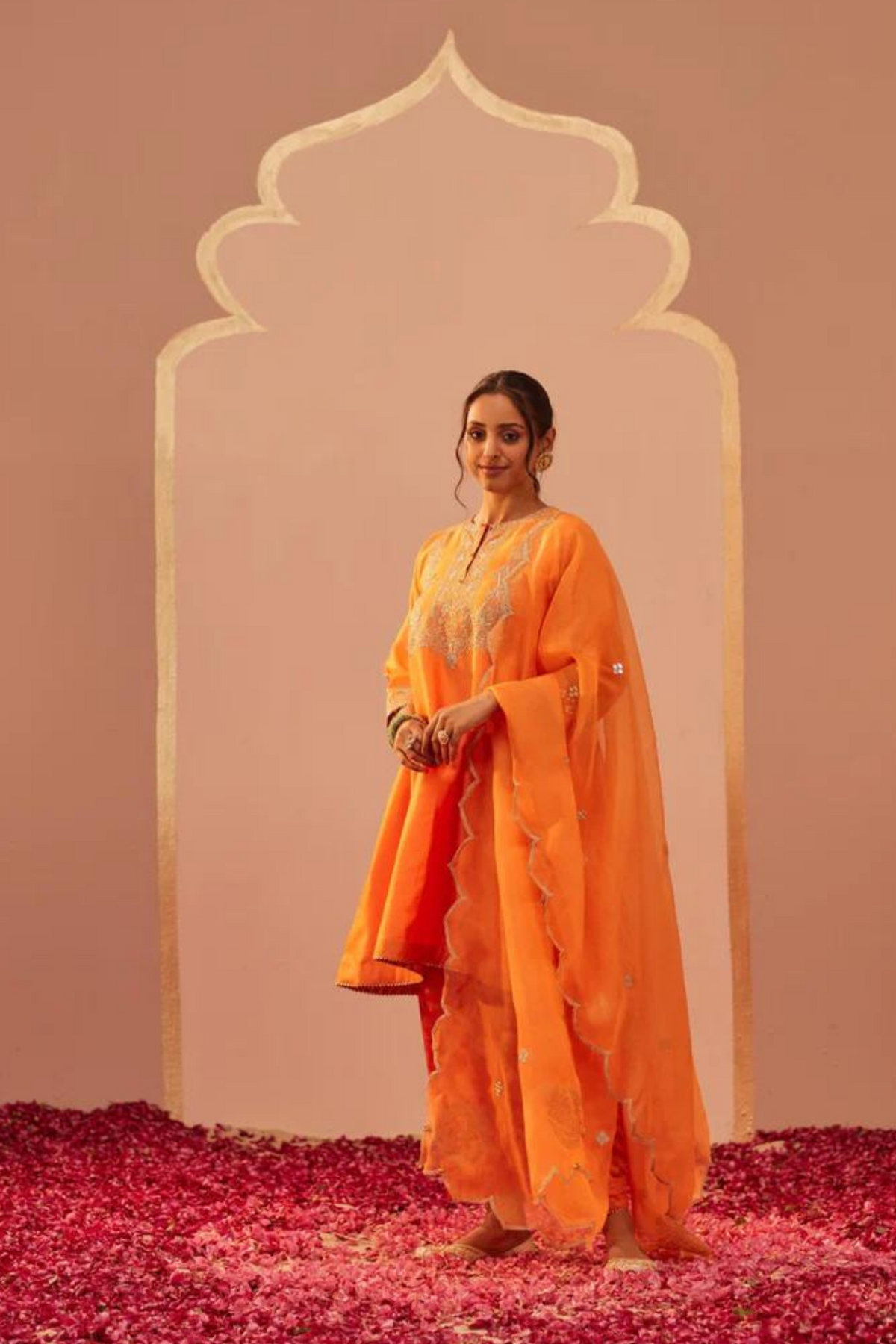 Aymra Orange Kurta Set