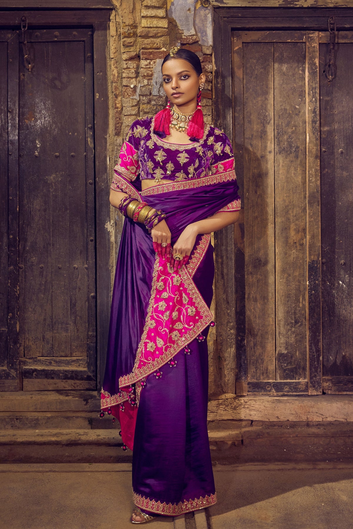 Classic Tasseled Embroidery Saree