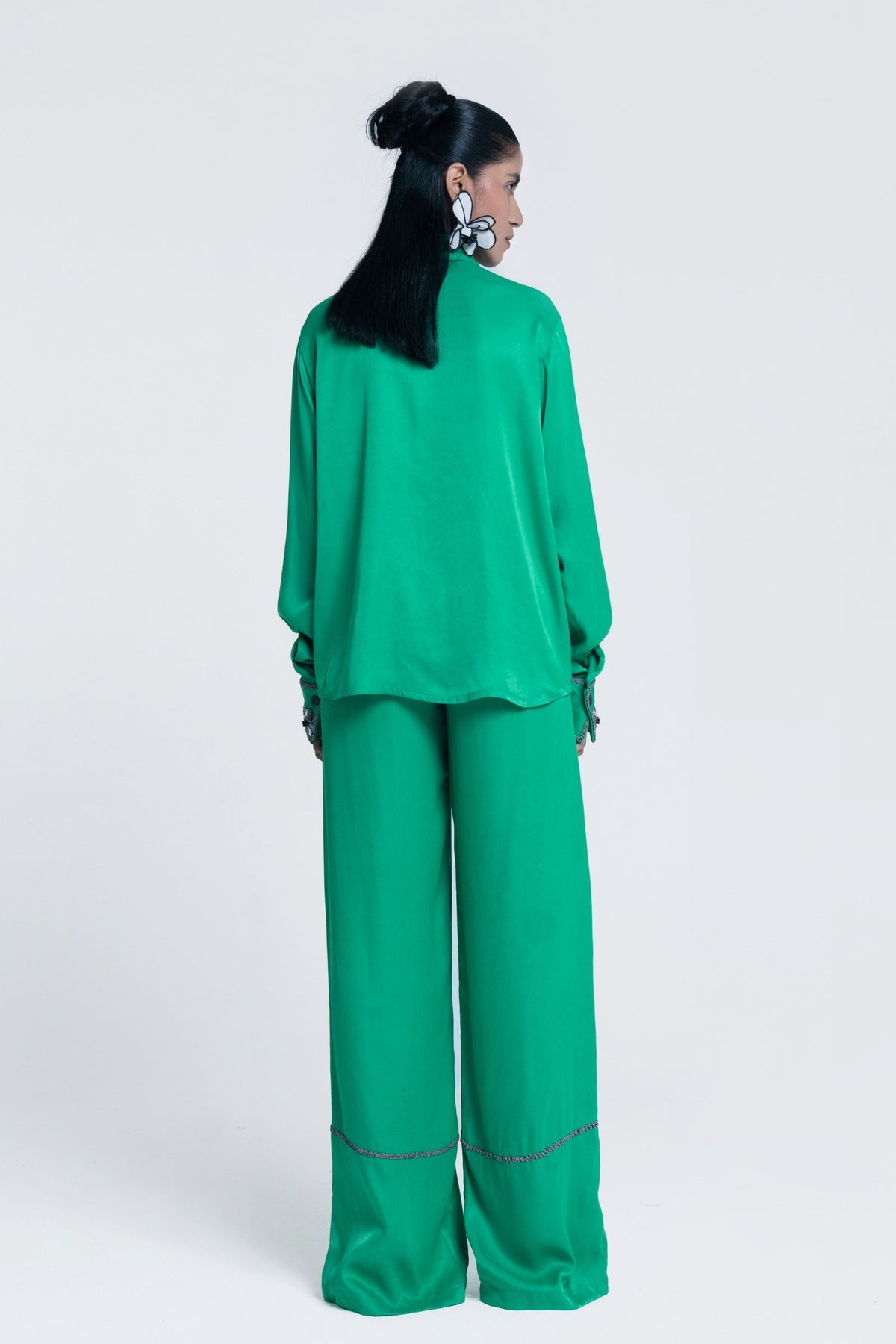 Echo Green Straight Trousers