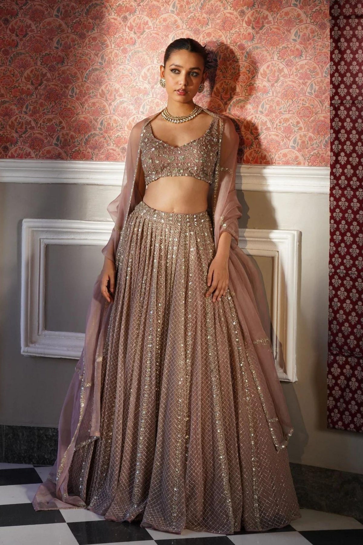 Onion Pink Lehenga Set