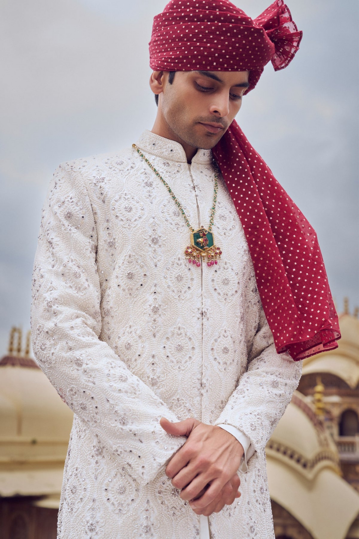 Ivory Sherwani Set