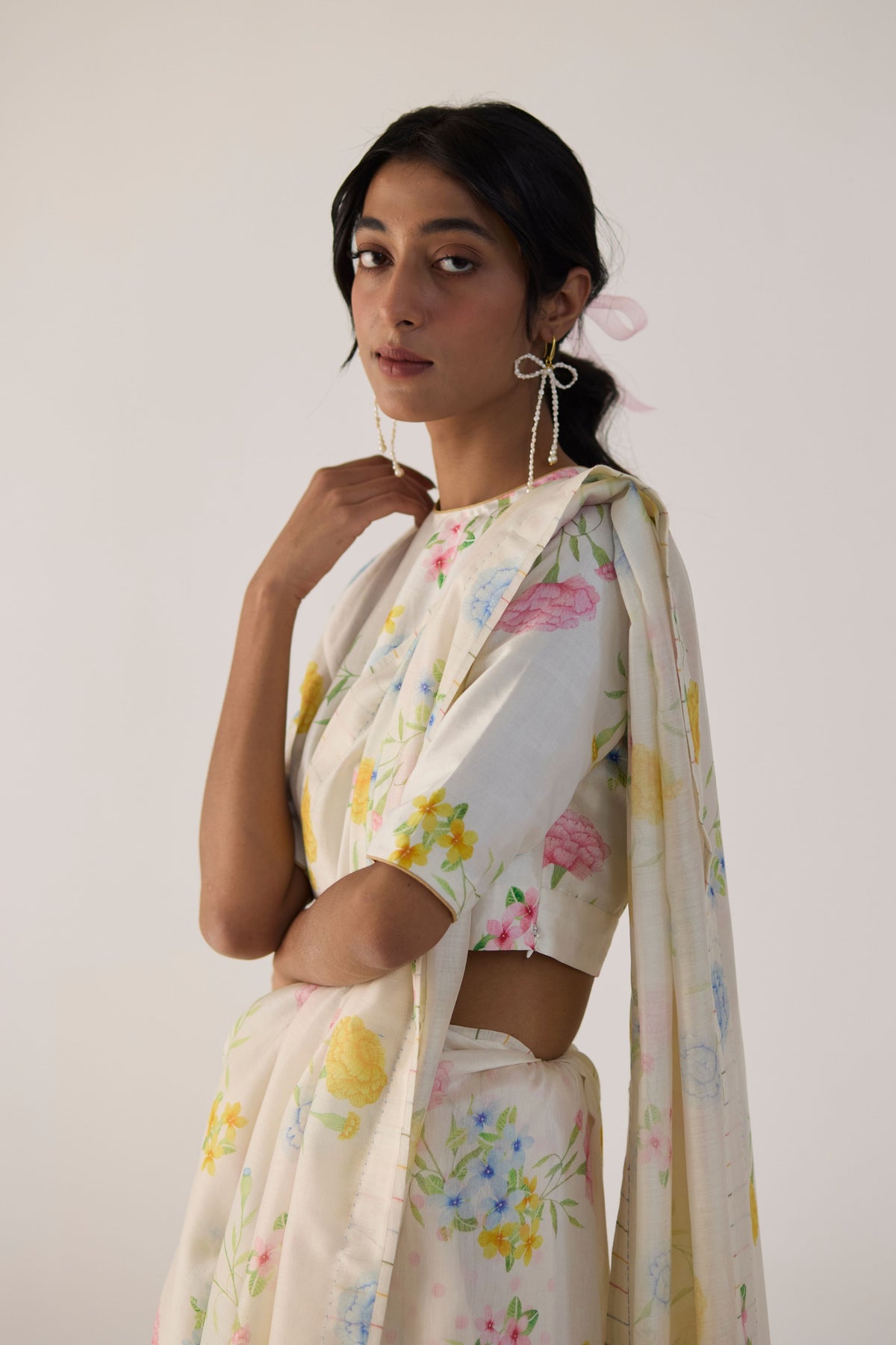 Marigolds Silk and Cotton Chanderi Sari