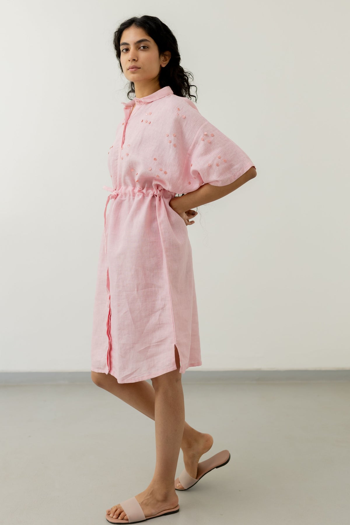 Bubblegum Pink Shirt Dress