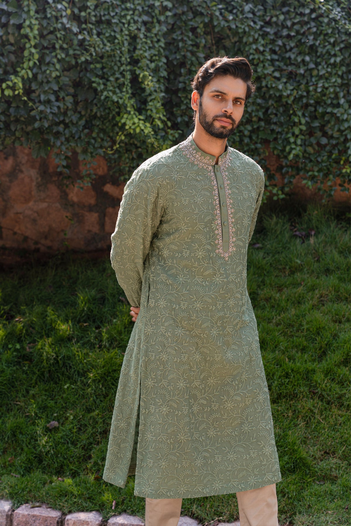 Chicancari Embroidered Kurta Set