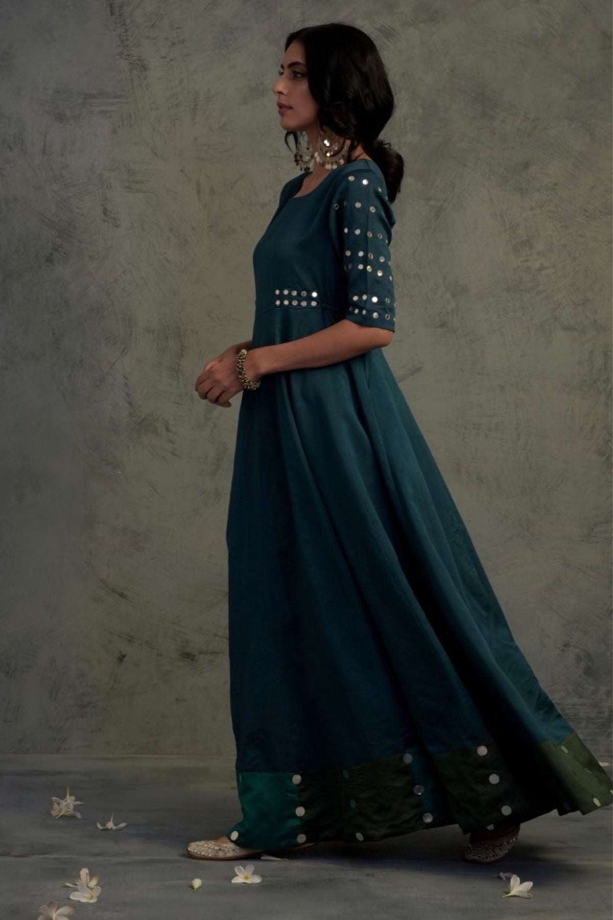 Teal Blue Anarkali Set