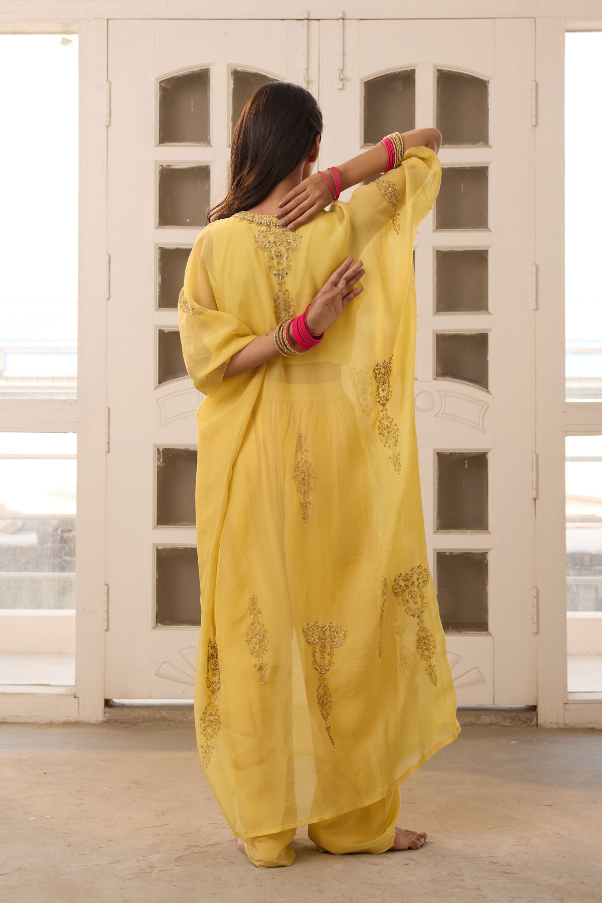 Sunshine Yellow Kaftan Set