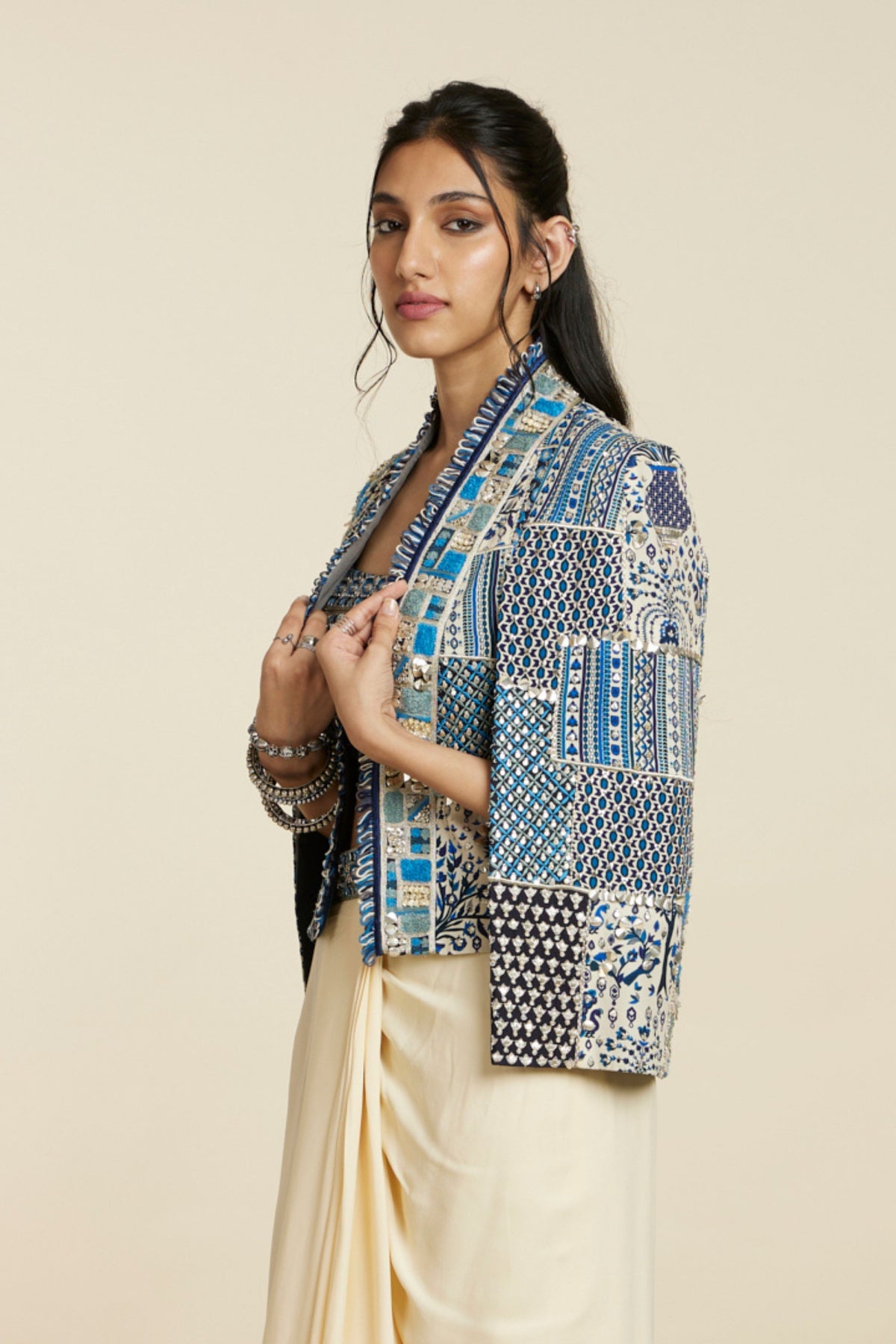 Blue Patchwork Noor Jacket