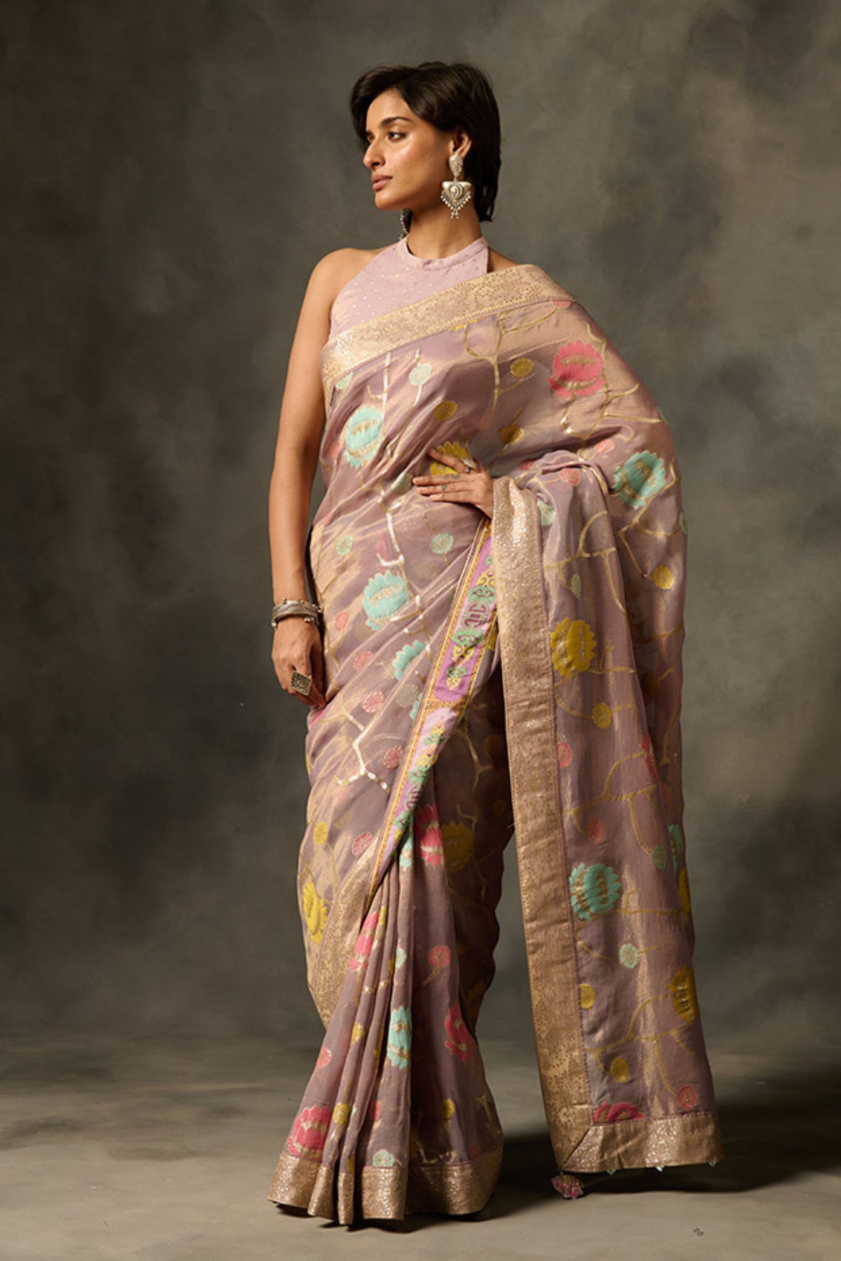 Purple Palki Saree