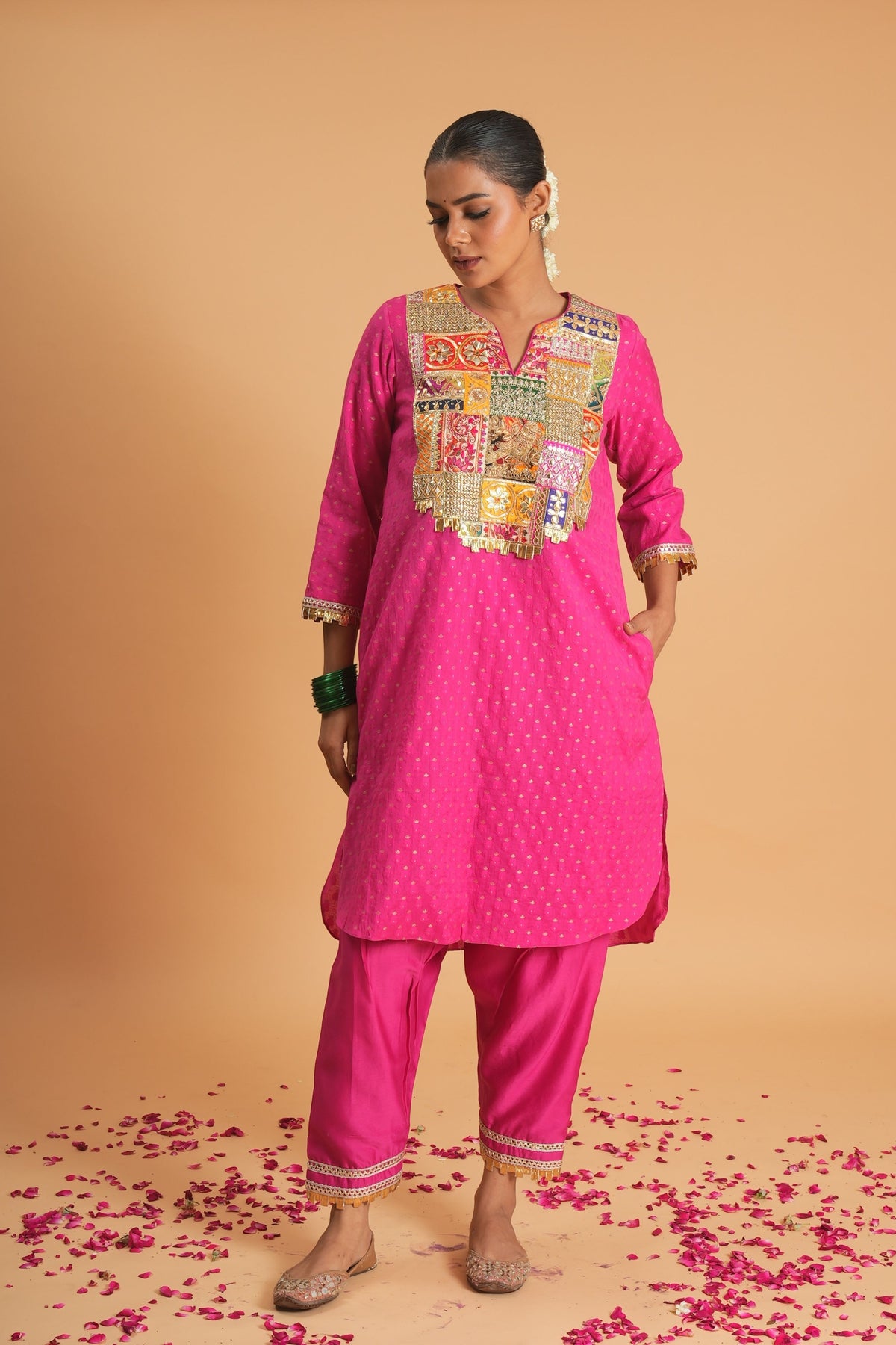 Pink Chanderi Tunic